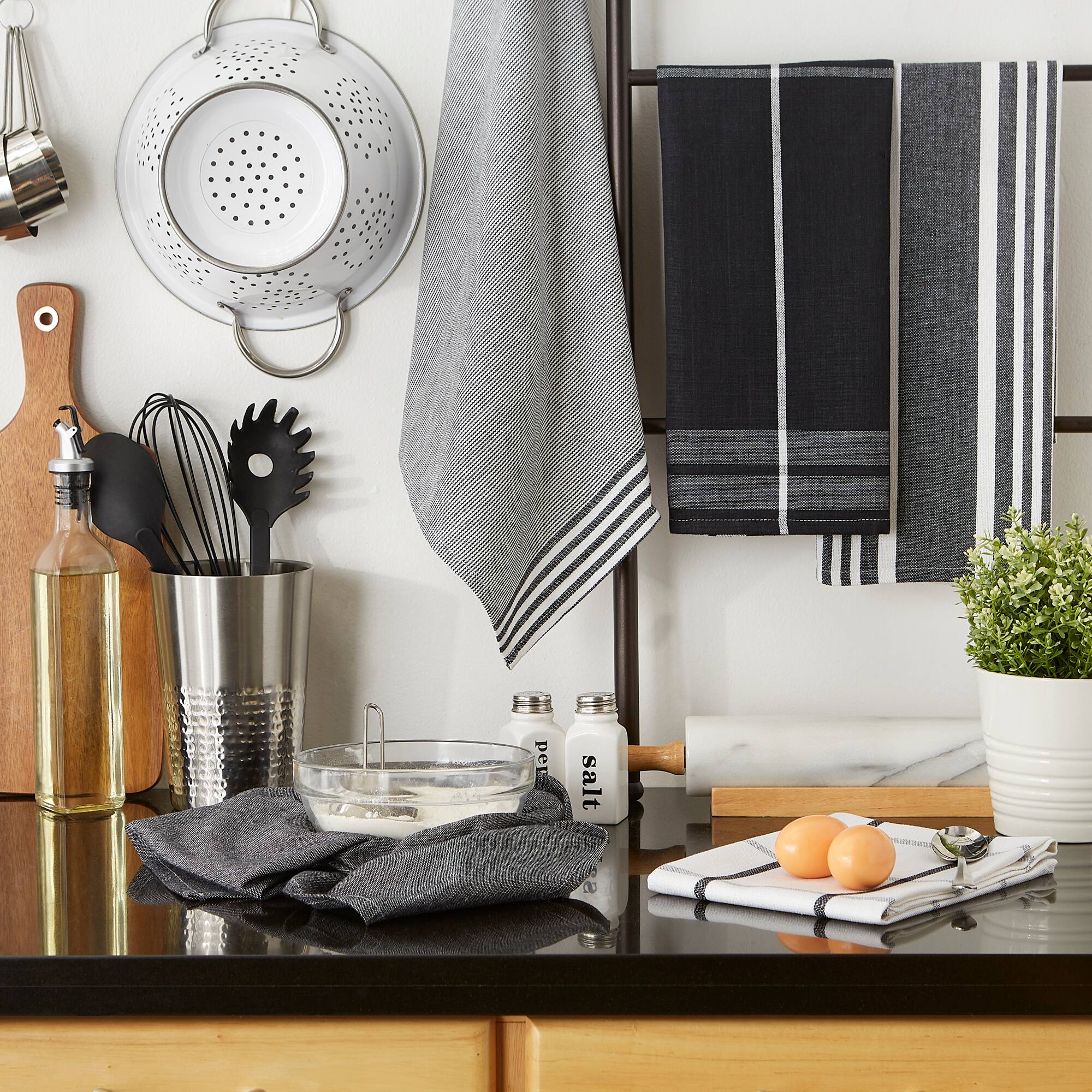 DII&#xAE; Classic Oversized Woven Dishtowels Set
