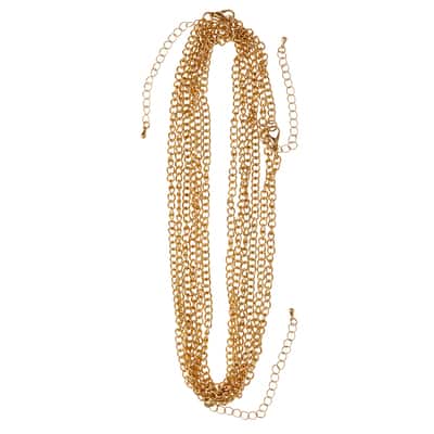 Hamilton Gold Curb Chain Necklaces By Bead Landing™ image