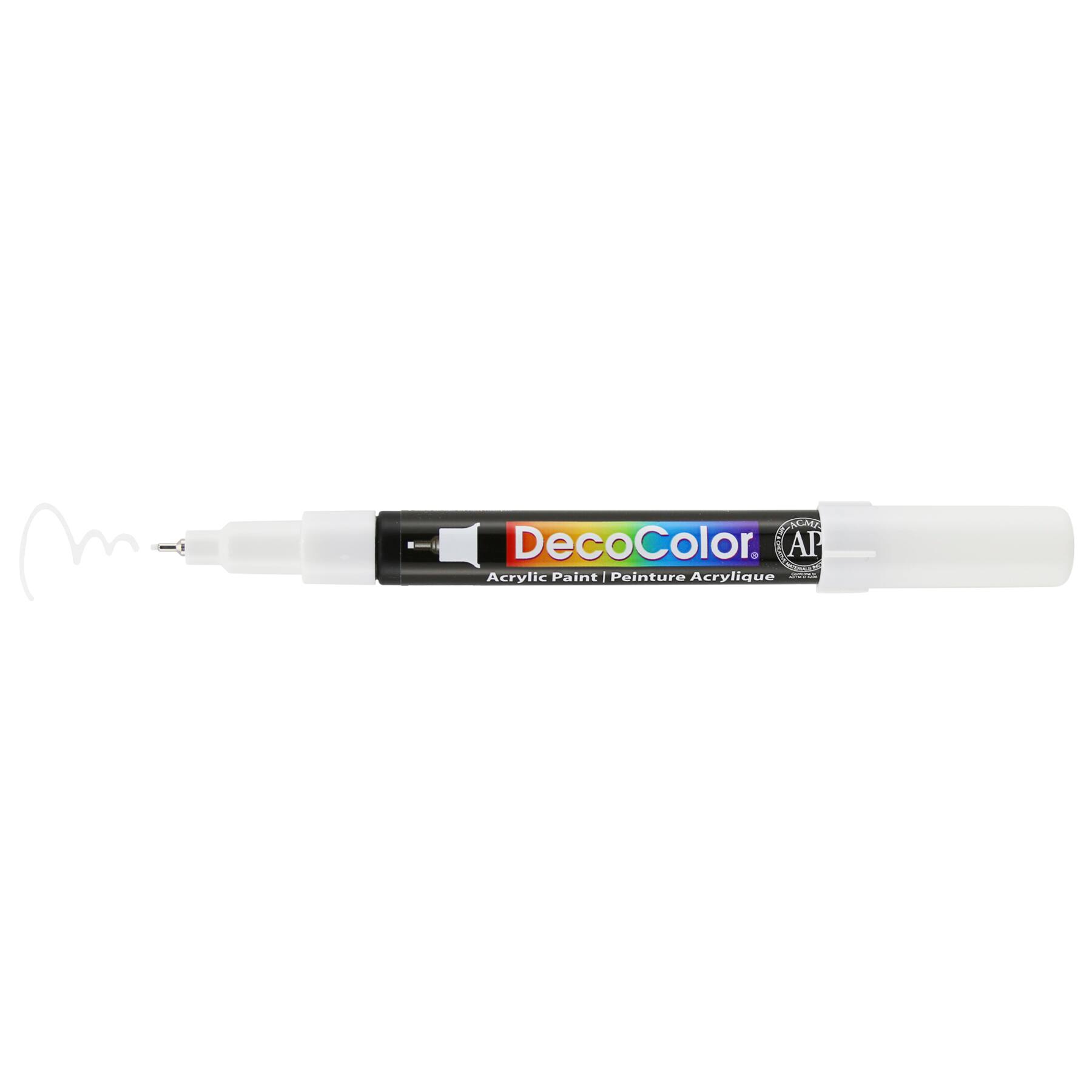 12 Pack DecoColor® Extra Fine Tip White Acrylic Paint Marker Michaels