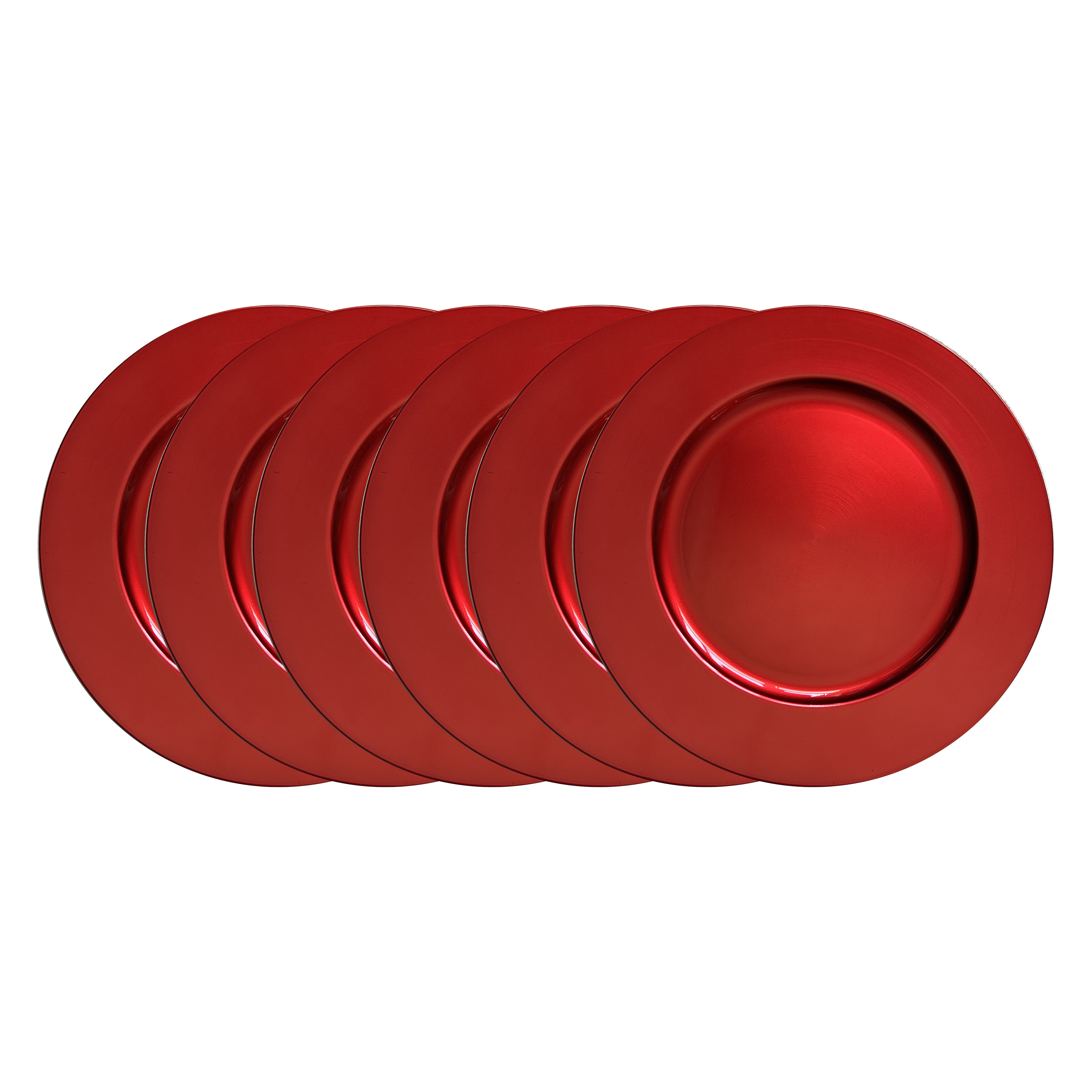 13&#x22; Red Decorative Charger Plates, 6ct. by Ashland&#xAE;