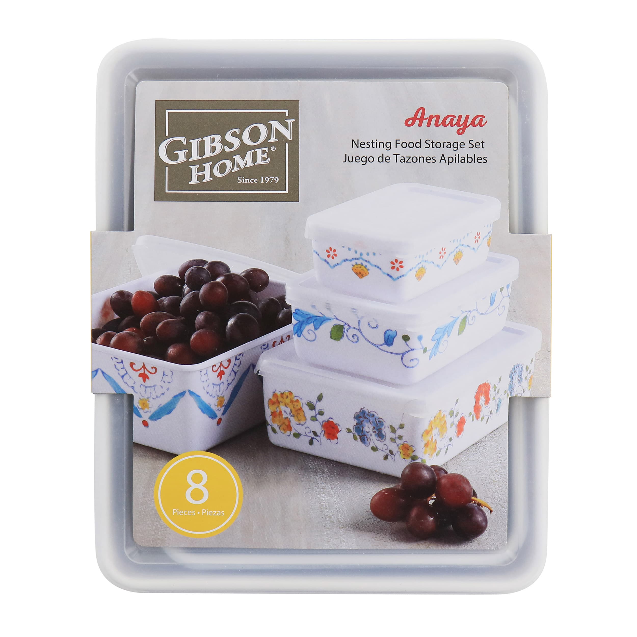 Gibson Home&#xAE; 8-Piece Anaya Rectangular Nesting Food Storage Set