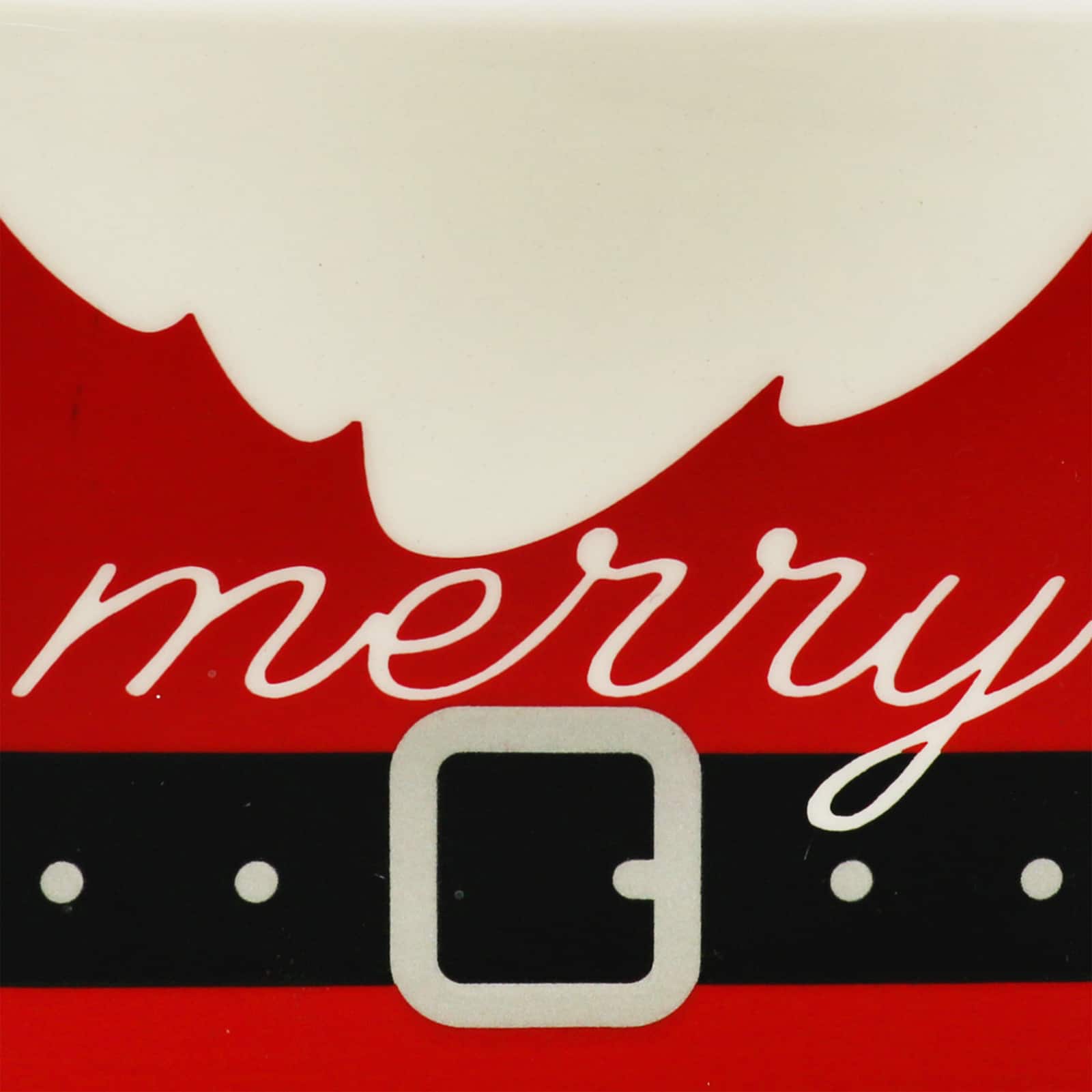 4.25&#x22; Merry Santa Belt Ceramic Tabletop D&#xE9;cor by Ashland&#xAE;
