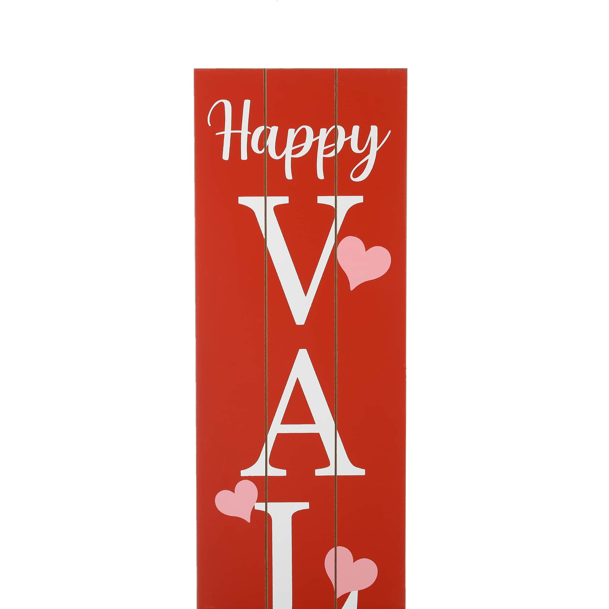 Glitzhome® 5ft Wooden Happy Valentines Day Porch Sign Michaels