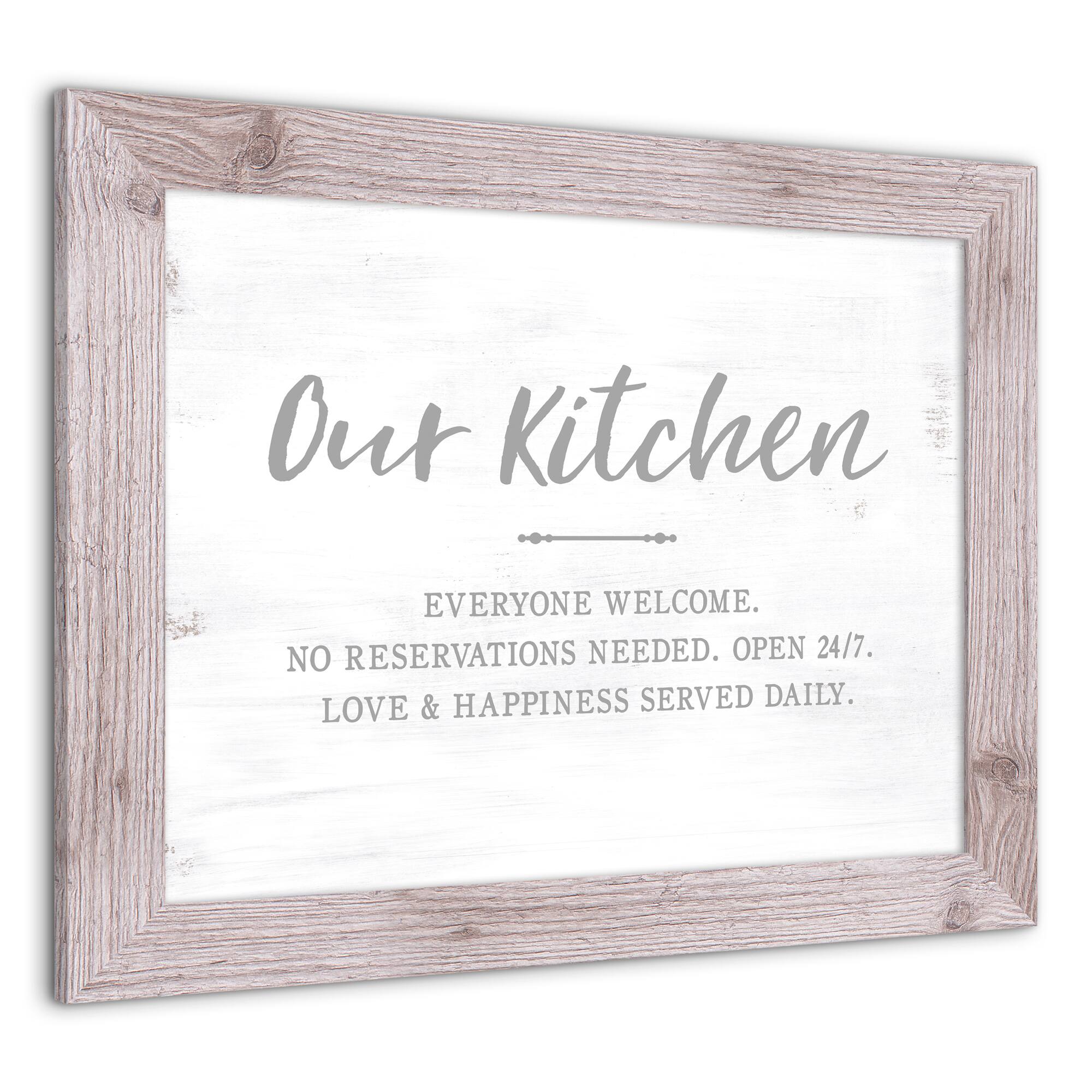Our Kitchen 20" x 16" Western White Framed Print