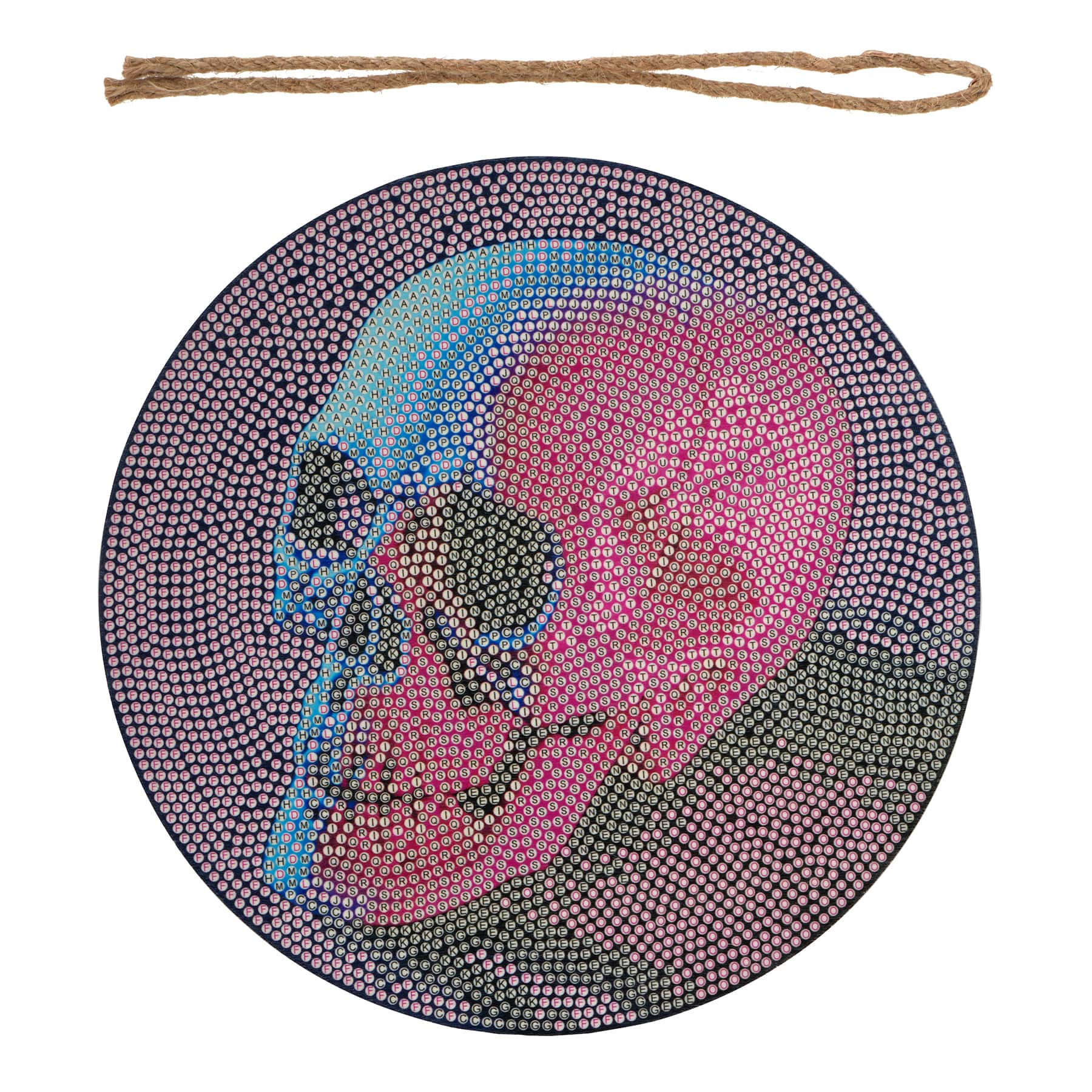 8&#x22; Neon Skull Round Wood Plaque Diamond Art Kit by Make Market&#xAE;