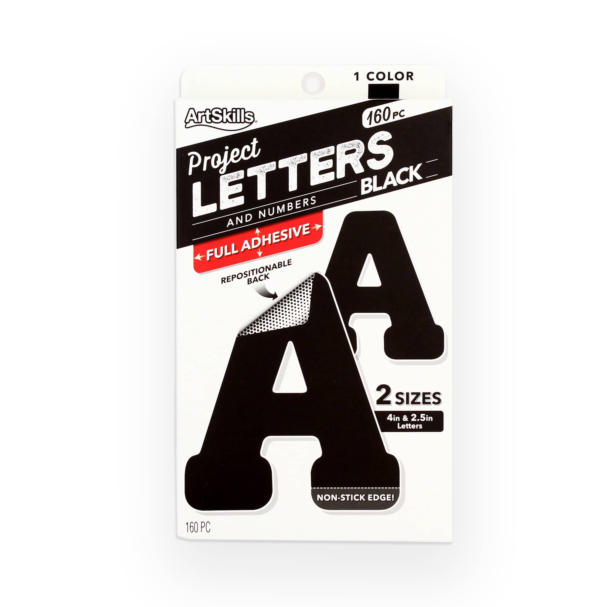 ArtSkills&#xAE; 2.5&#x22; to 4&#x22; Black 160 Piece Paper Poster Letter Set