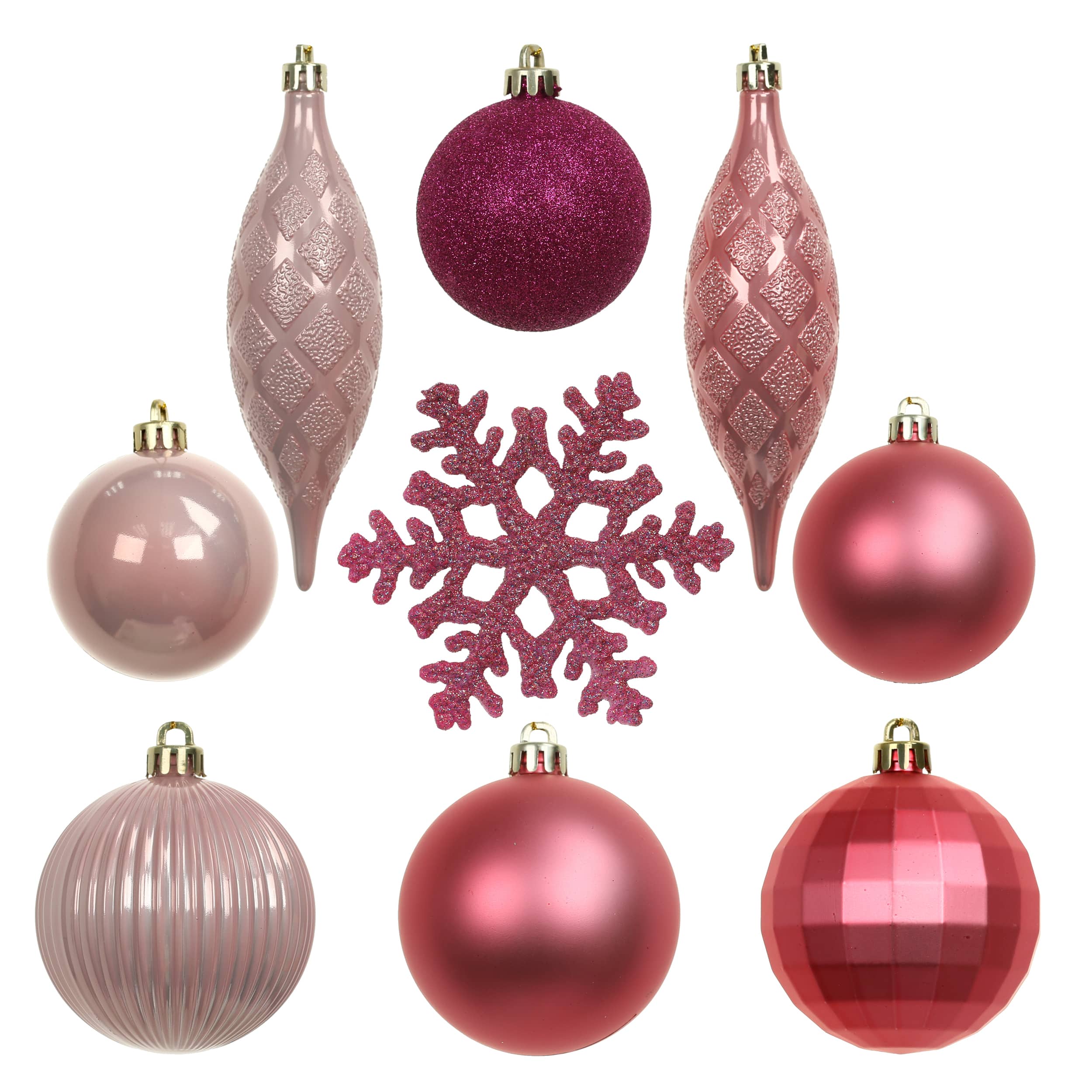 34 Pack Ball, Finial, &#x26; Snowflake Shatterproof Ornaments by Ashland&#xAE;