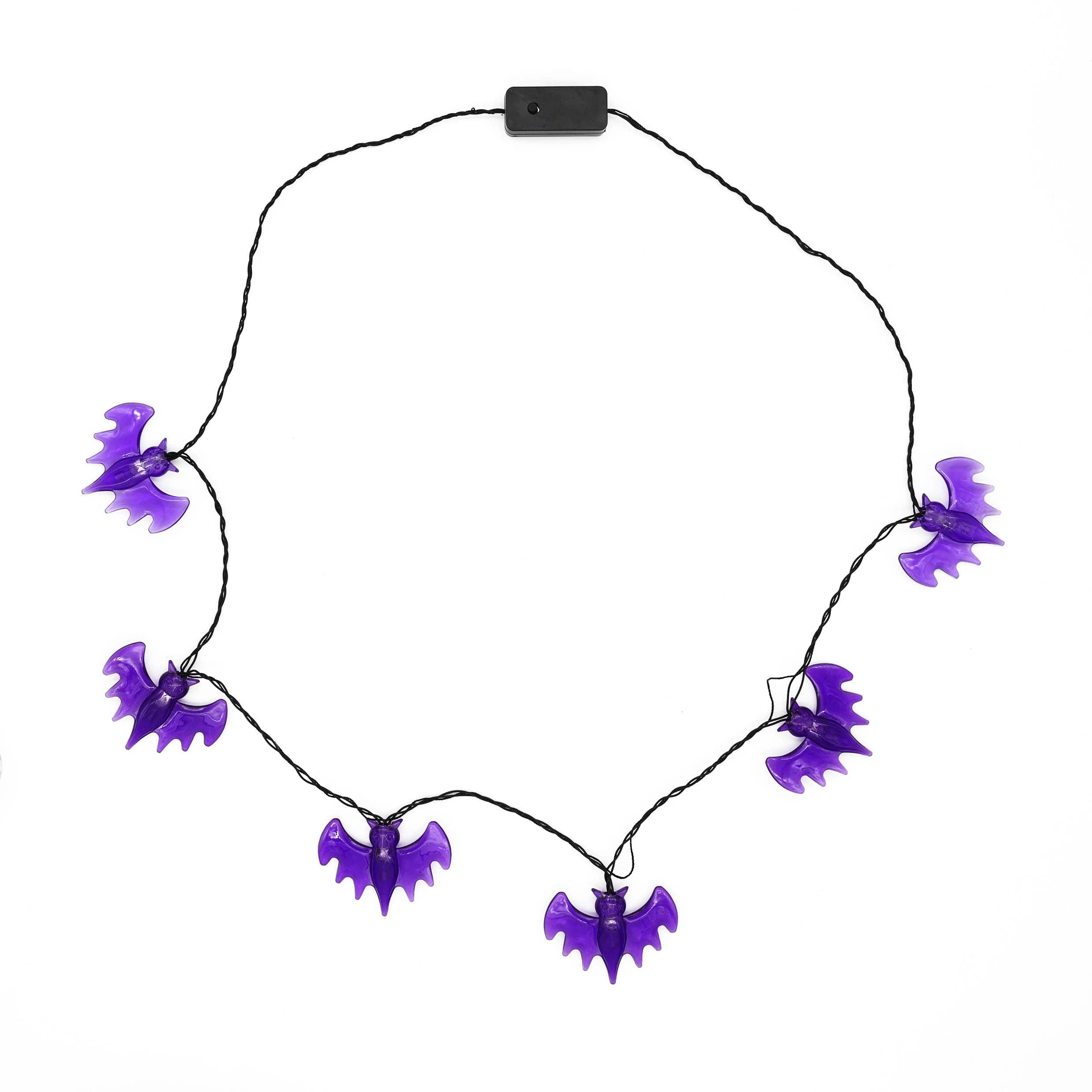 Purple Bats Light-Up Necklace by Celebrate It&#x2122;