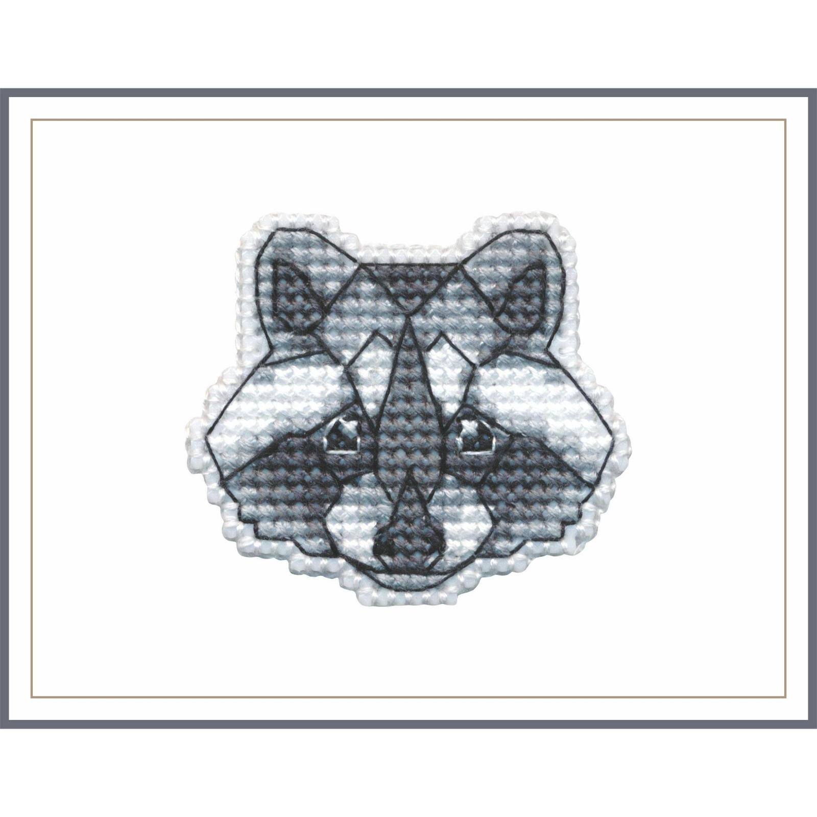 Oven Badge-Racoon Cross Stitch Kit