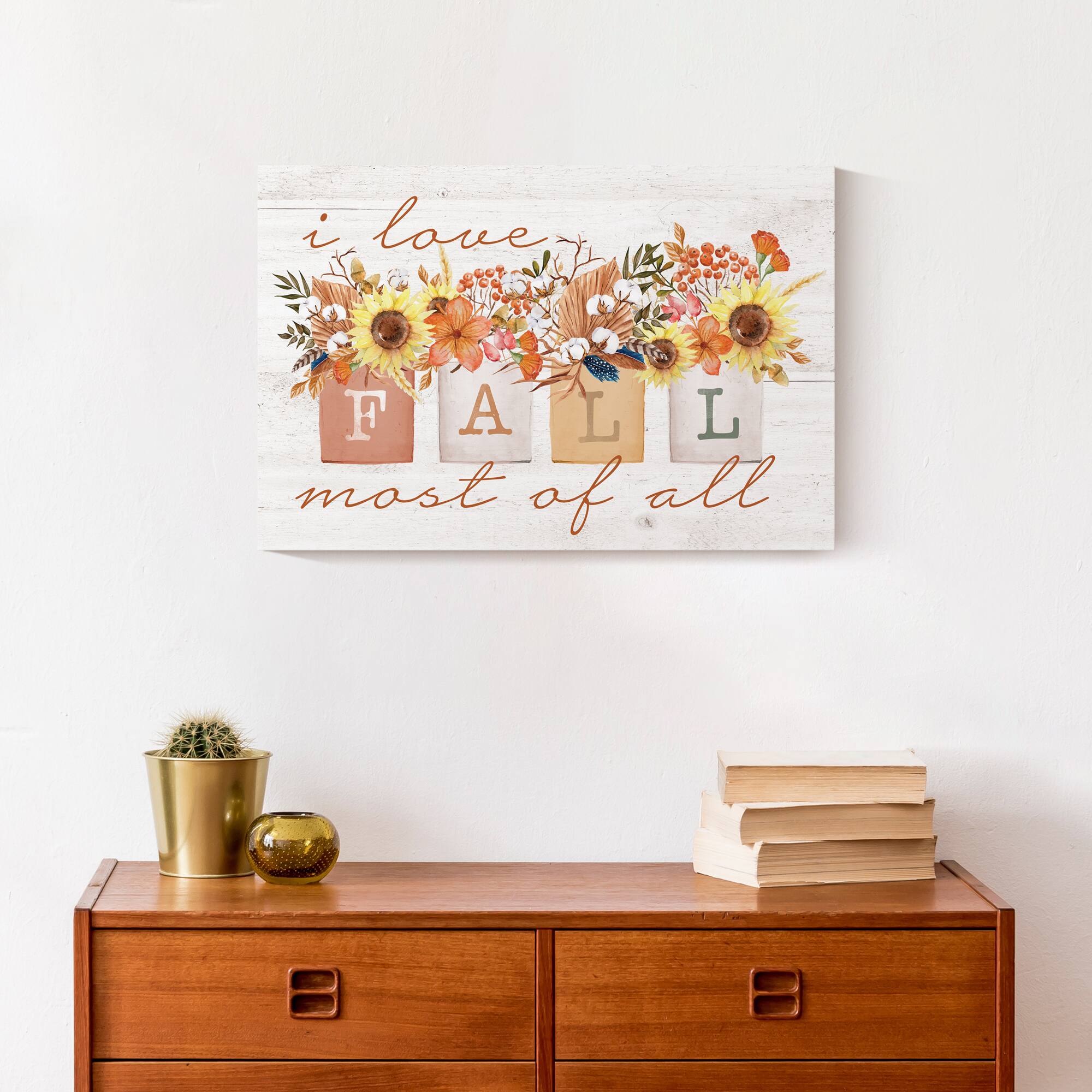 Love Fall Bouquets Canvas Wall Art