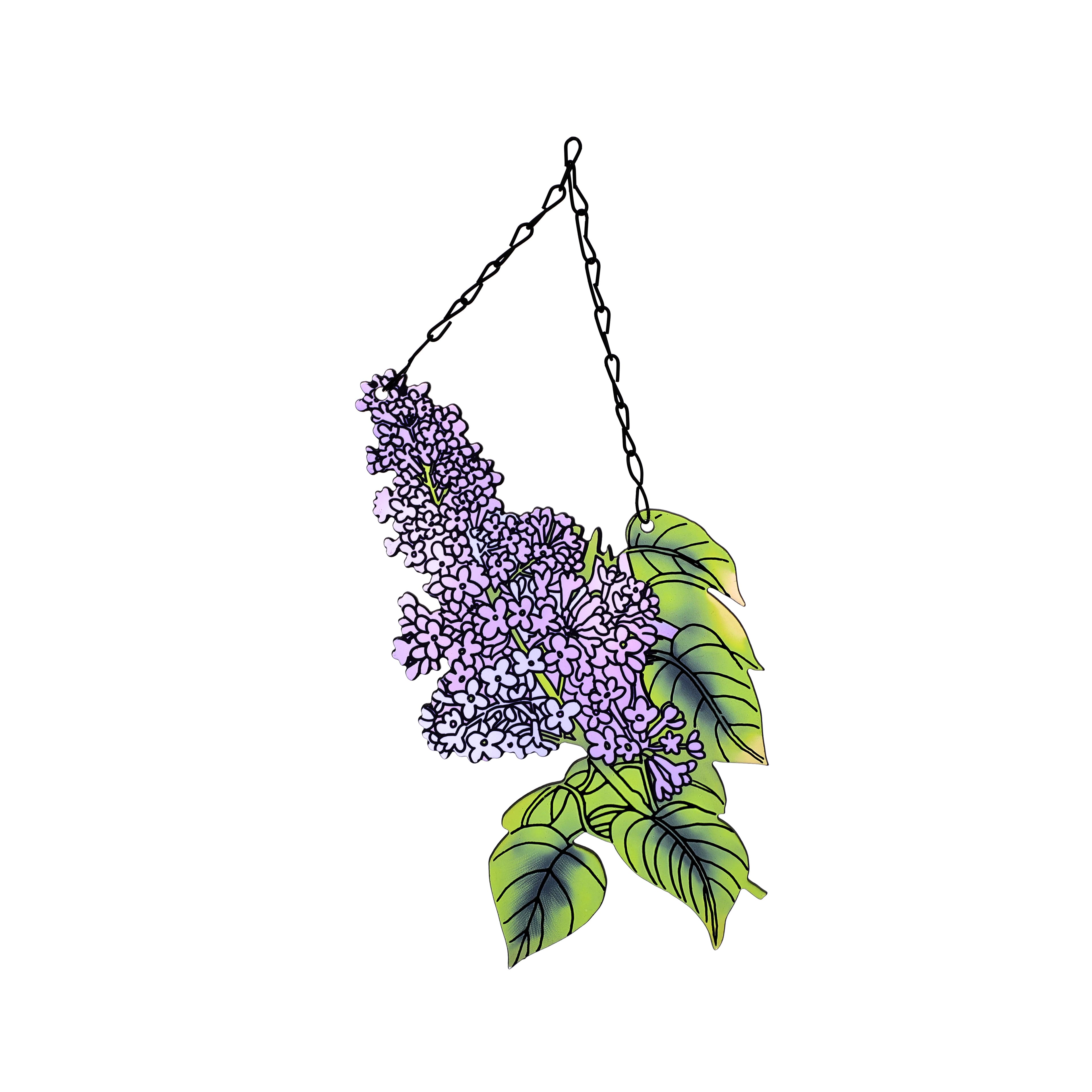 11&#x22; Hanging Lavender Blossoms Glass Wall Accent by Ashland&#xAE;