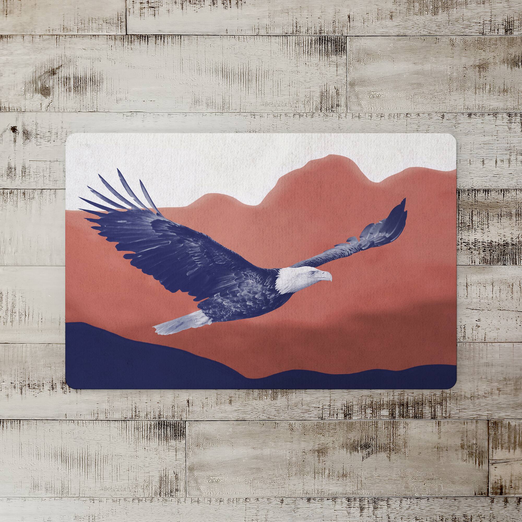 Patriotic Soaring Eagle Floor Mat