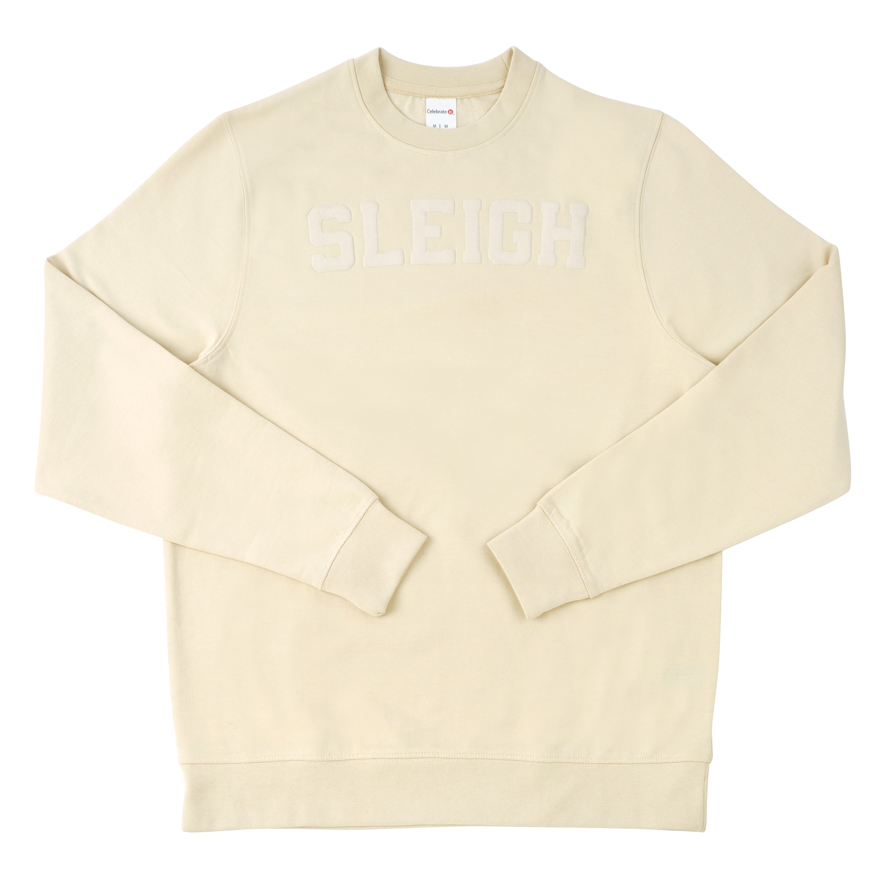 Beige Sleigh Adult Crew Neck Sweatshirt by Celebrate It™