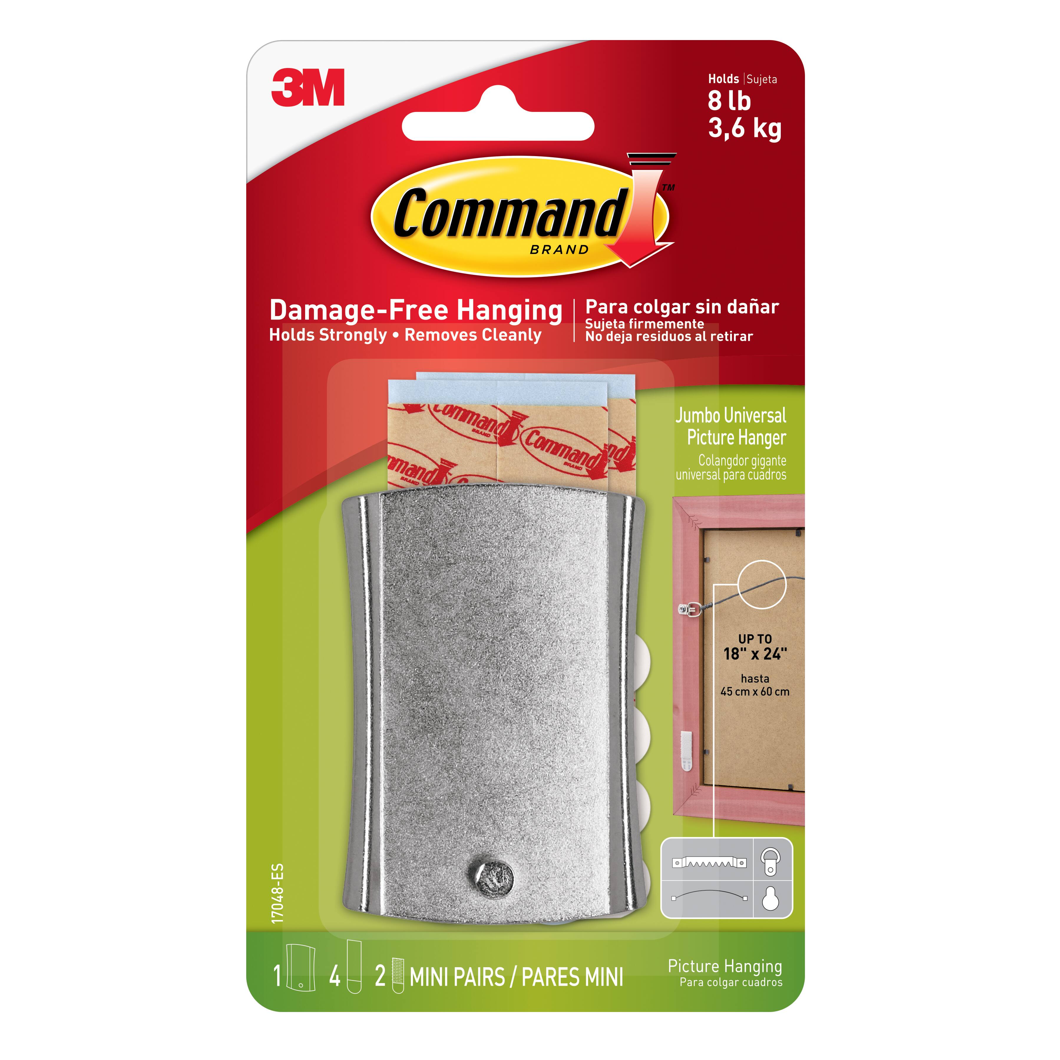 3M COMMAND Picture Hanger Canvas Sawtooth Wire Back Hanger Universal Sticky Nail 