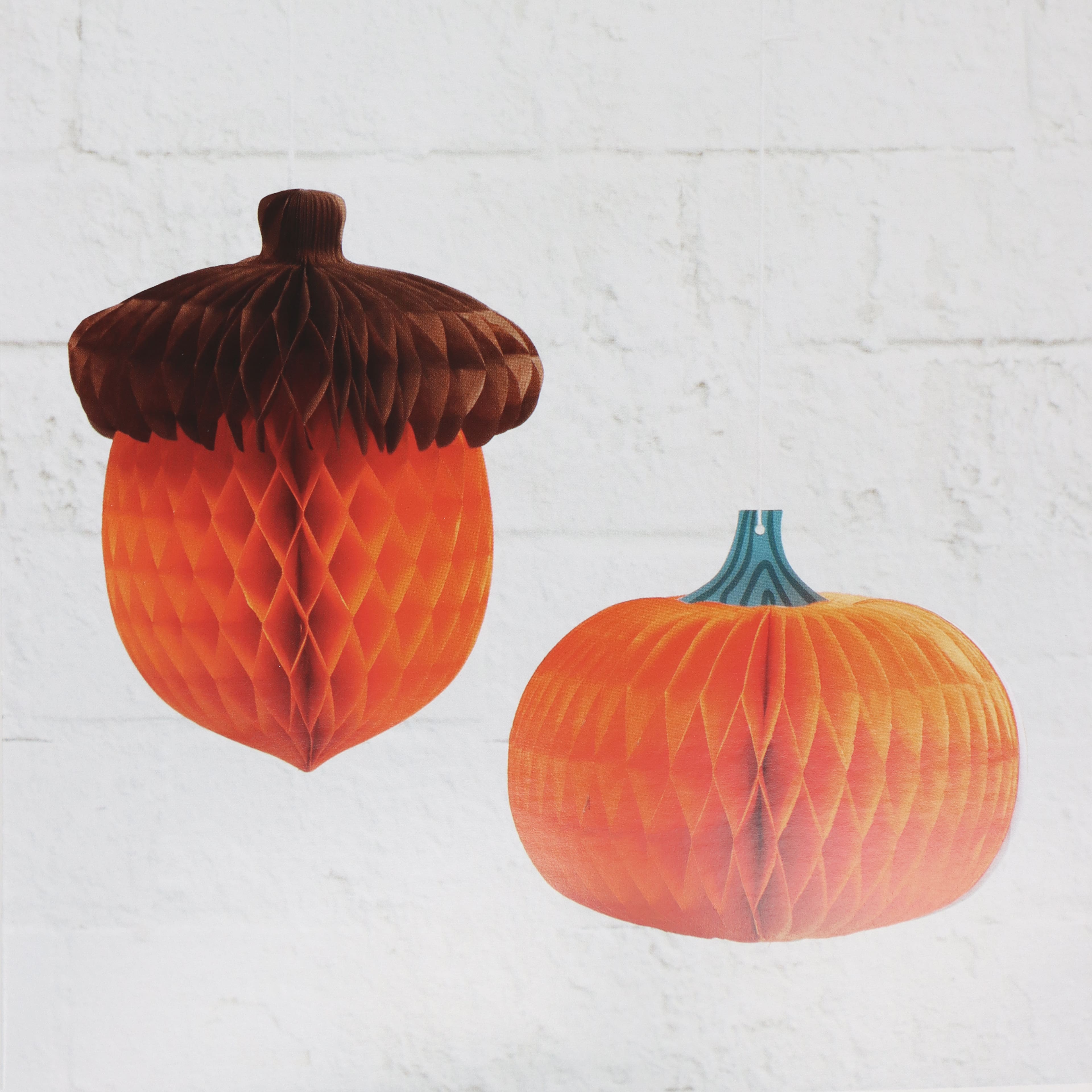 Small Honeycomb Acorn &#x26; Pumpkin Set by Celebrate It&#x2122;