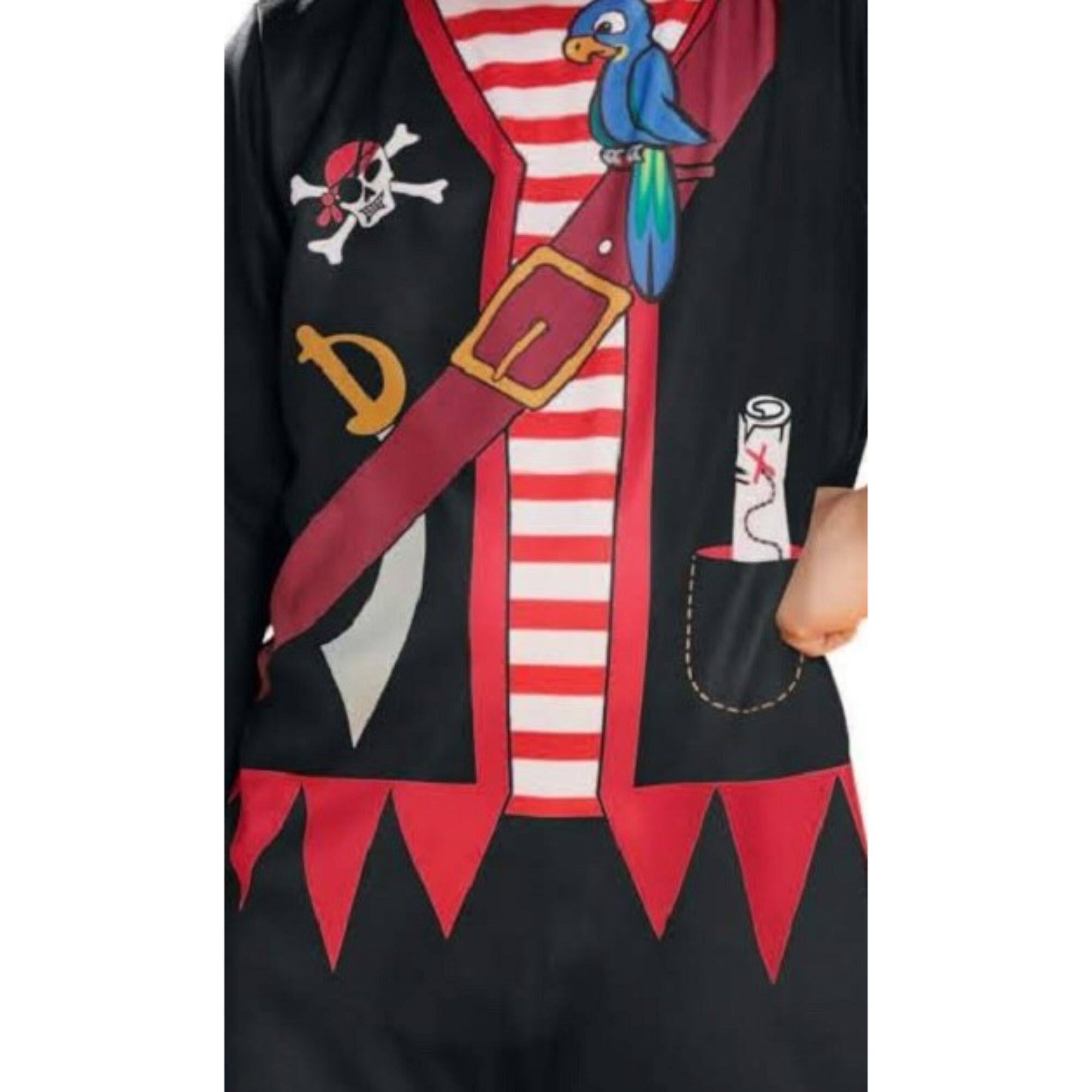 X-Small Black & Red Pirate Boy Toddler Halloween Costume