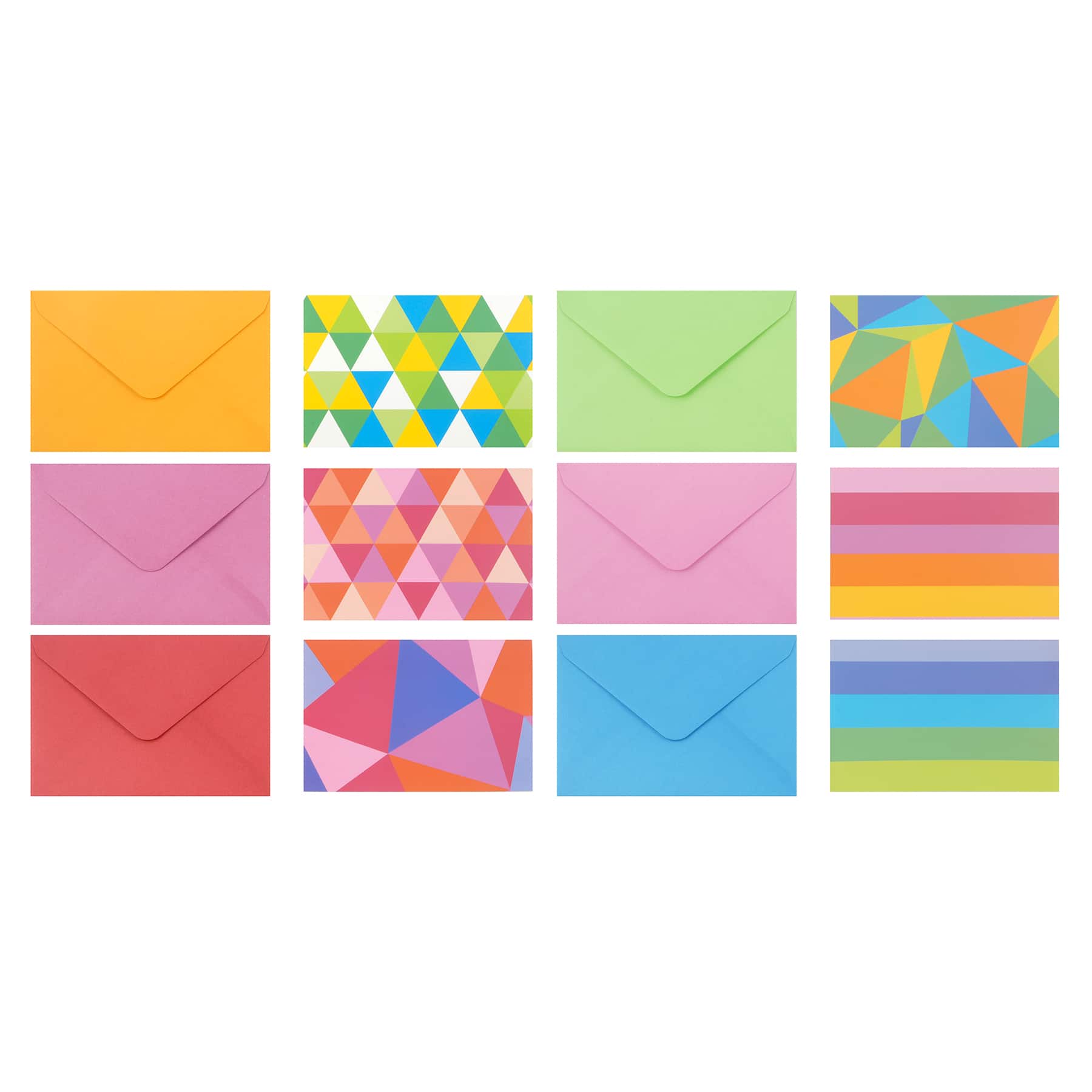 4&#x22; x 6&#x22; Rainbow Geometric Paper Cards &#x26; Envelopes by Celebrate It&#x2122;, 6ct.