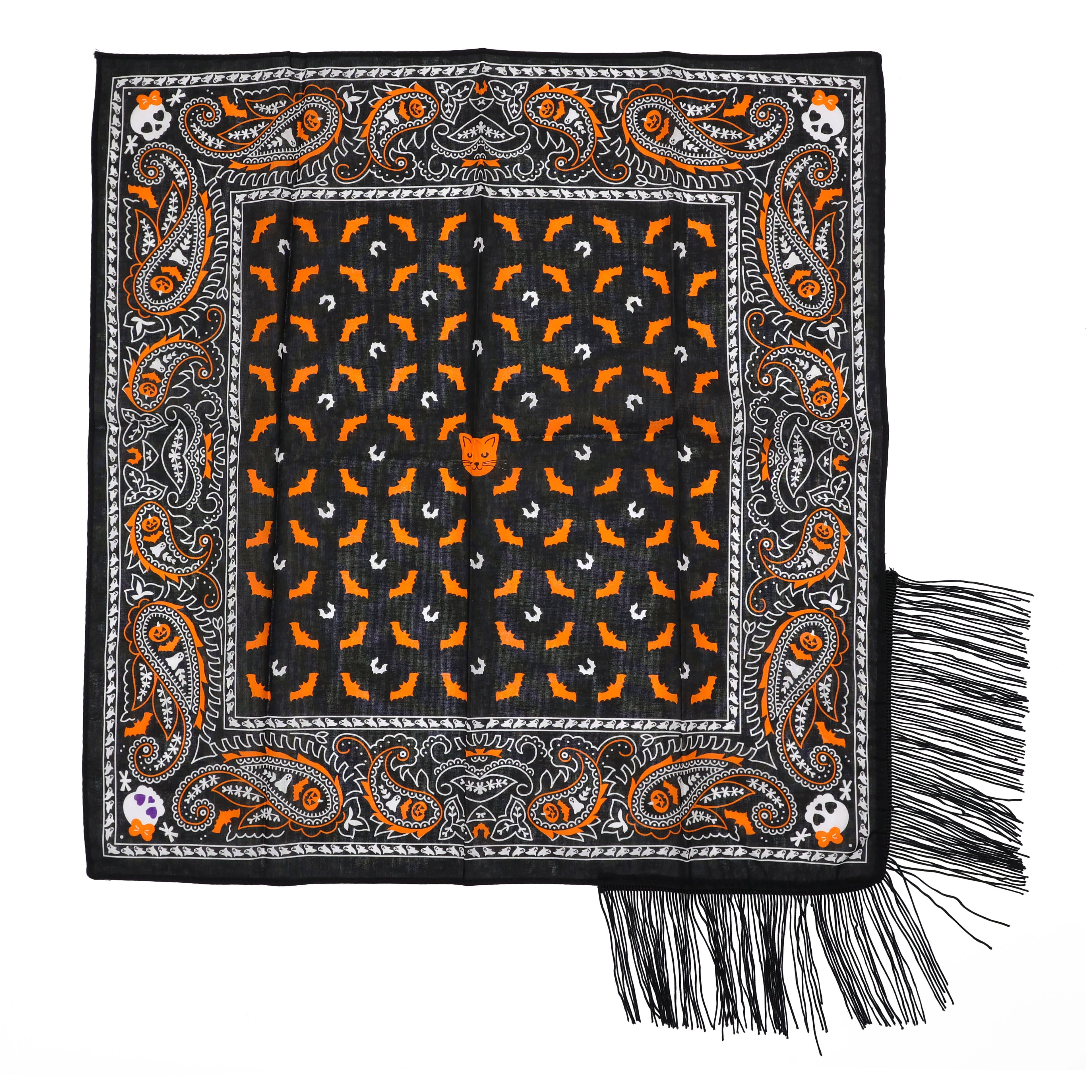 25&#x22; Black Cat &#x26; Bat Bandana by Celebrate It&#x2122;