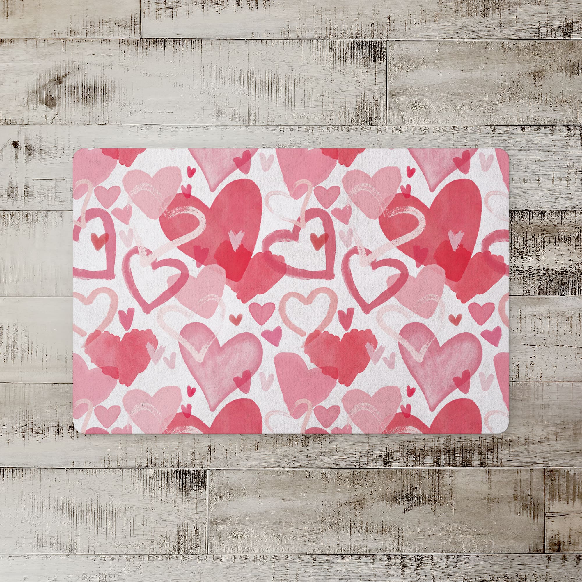 Heart Cluster Pattern 27" x 18" Floor Mat
