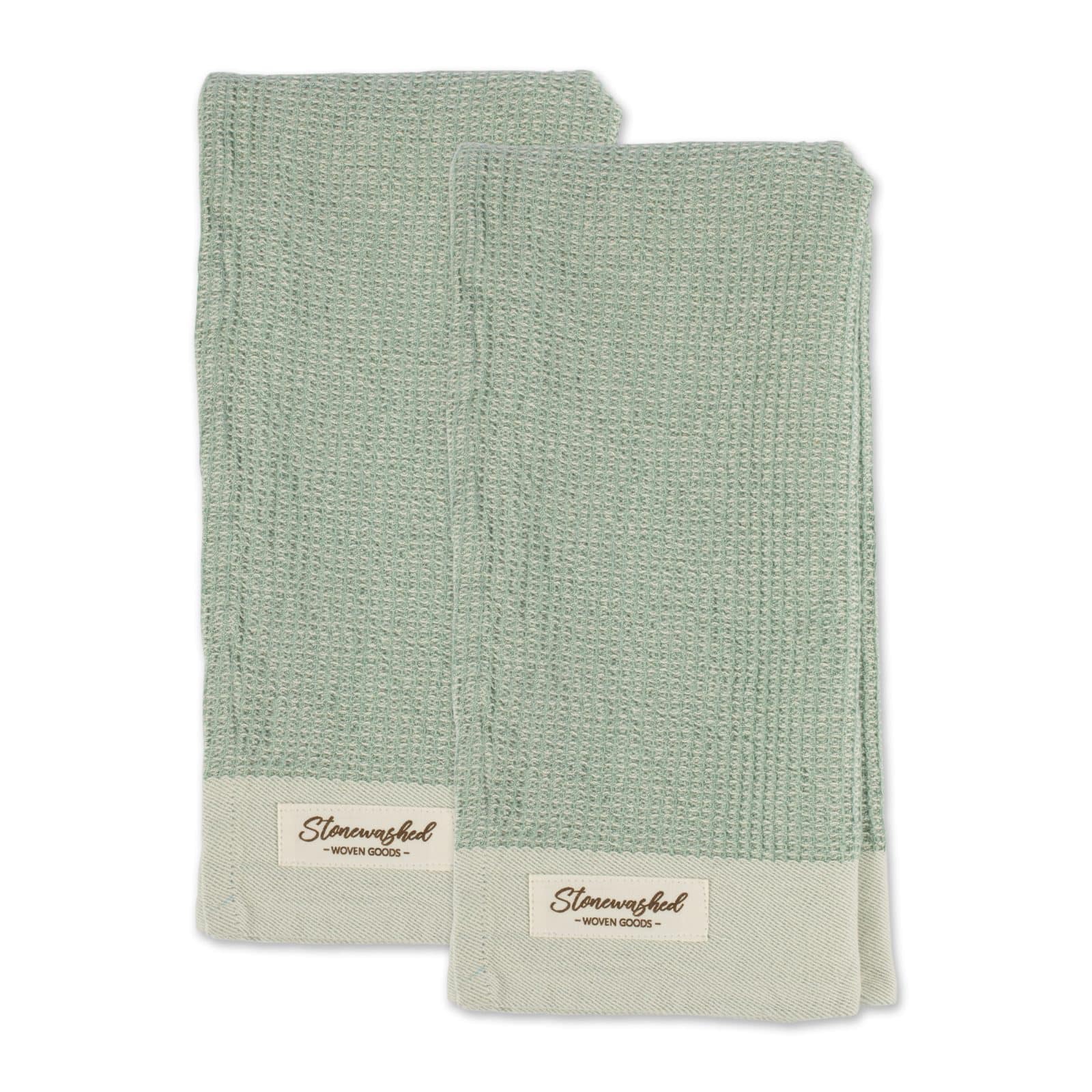 DII® Jadeite Washed Waffle Woven Dishtowels, 2ct.