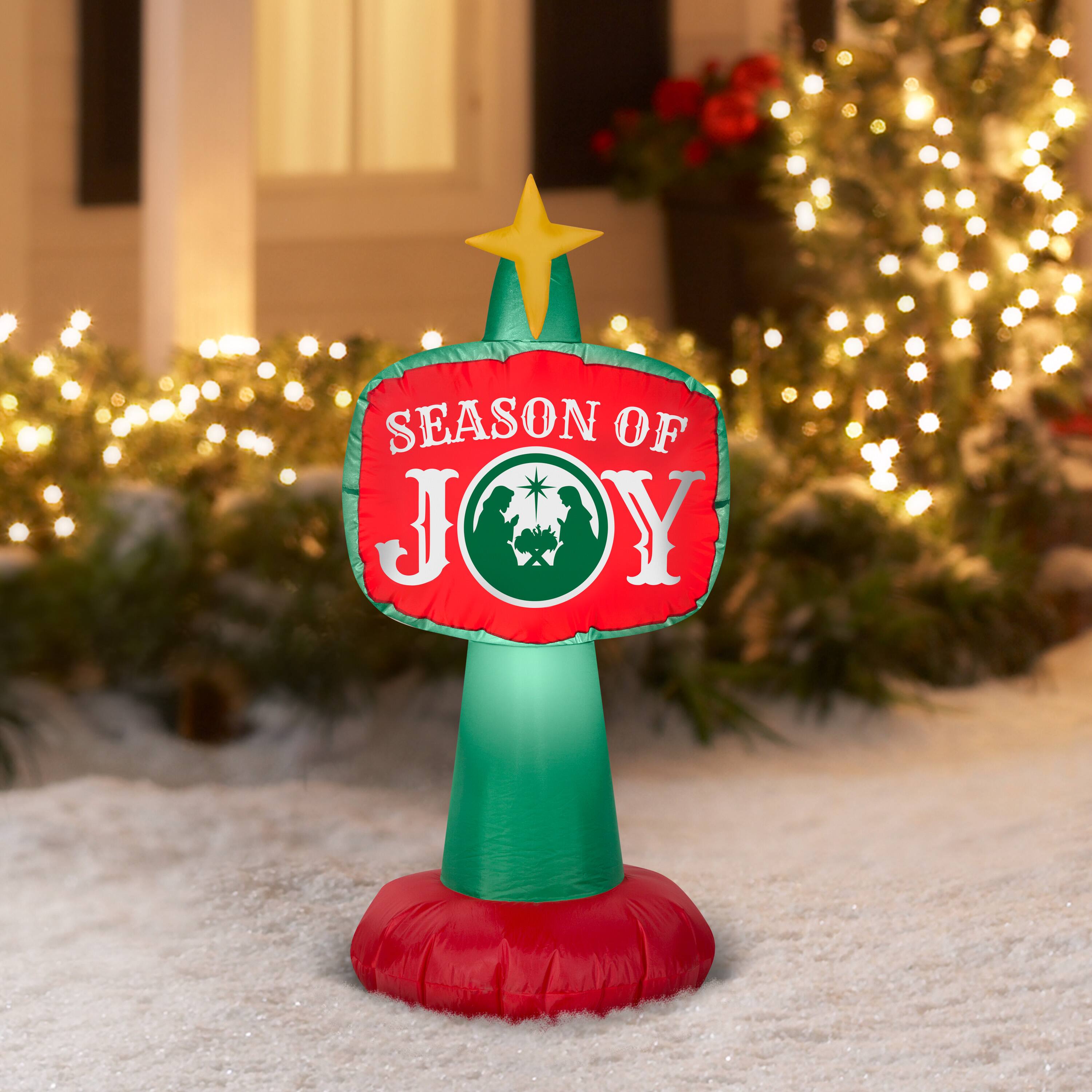3.5ft. Airblown® Inflatable Outdoor Season of Joy Sign