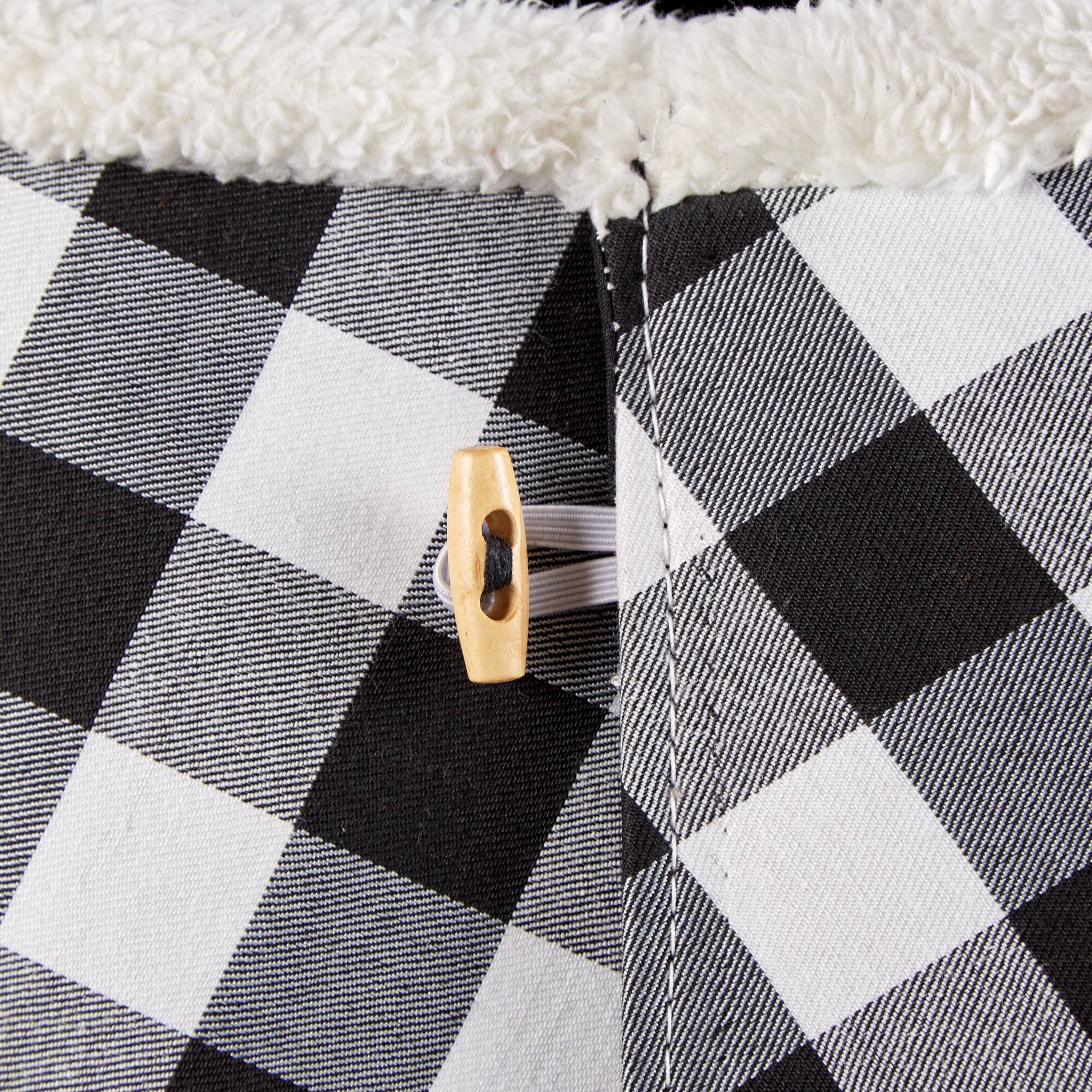 DII® Black & White Buffalo Check Holiday Tree Collar