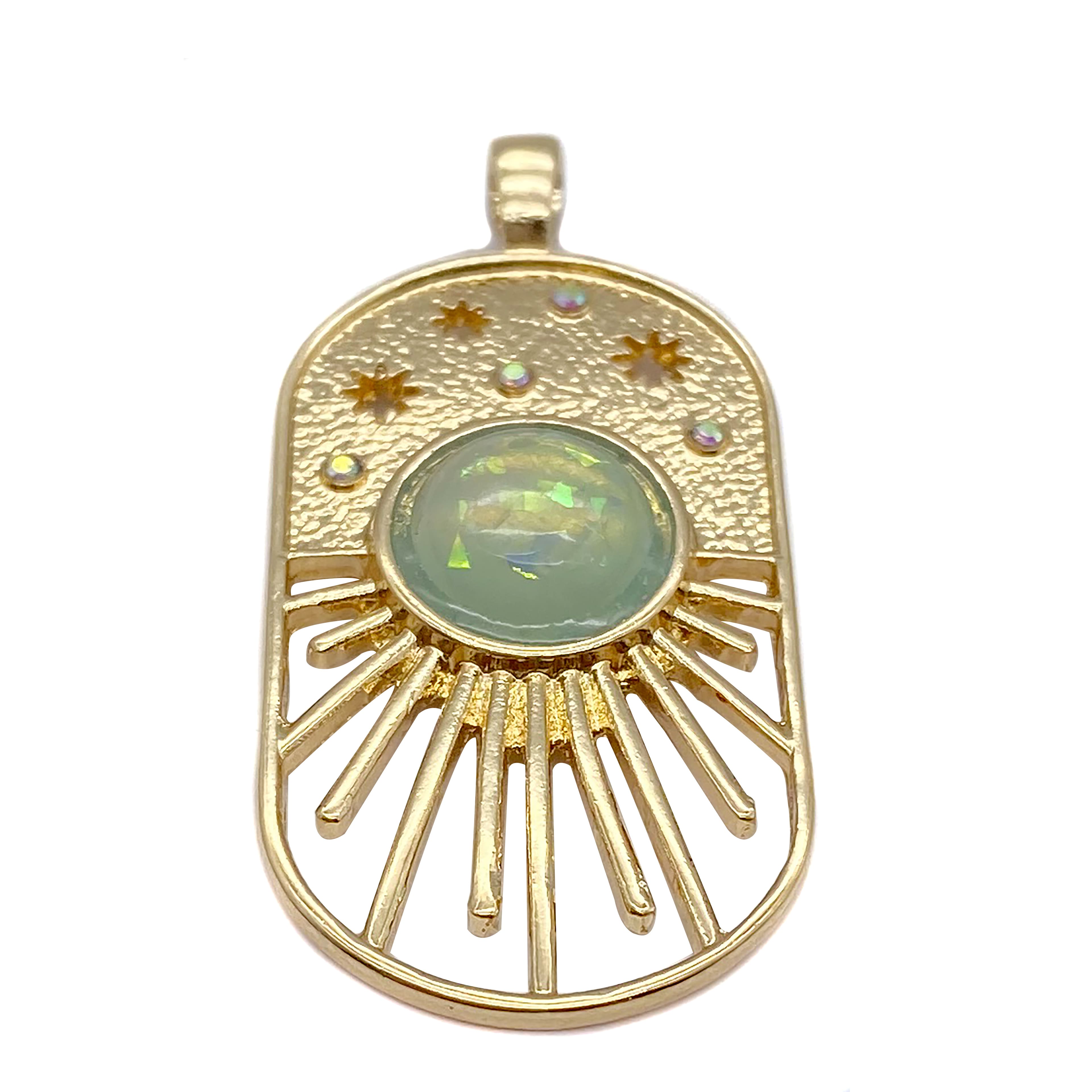Opal Sunburst Evil Eye Pendant by Bead Landing™