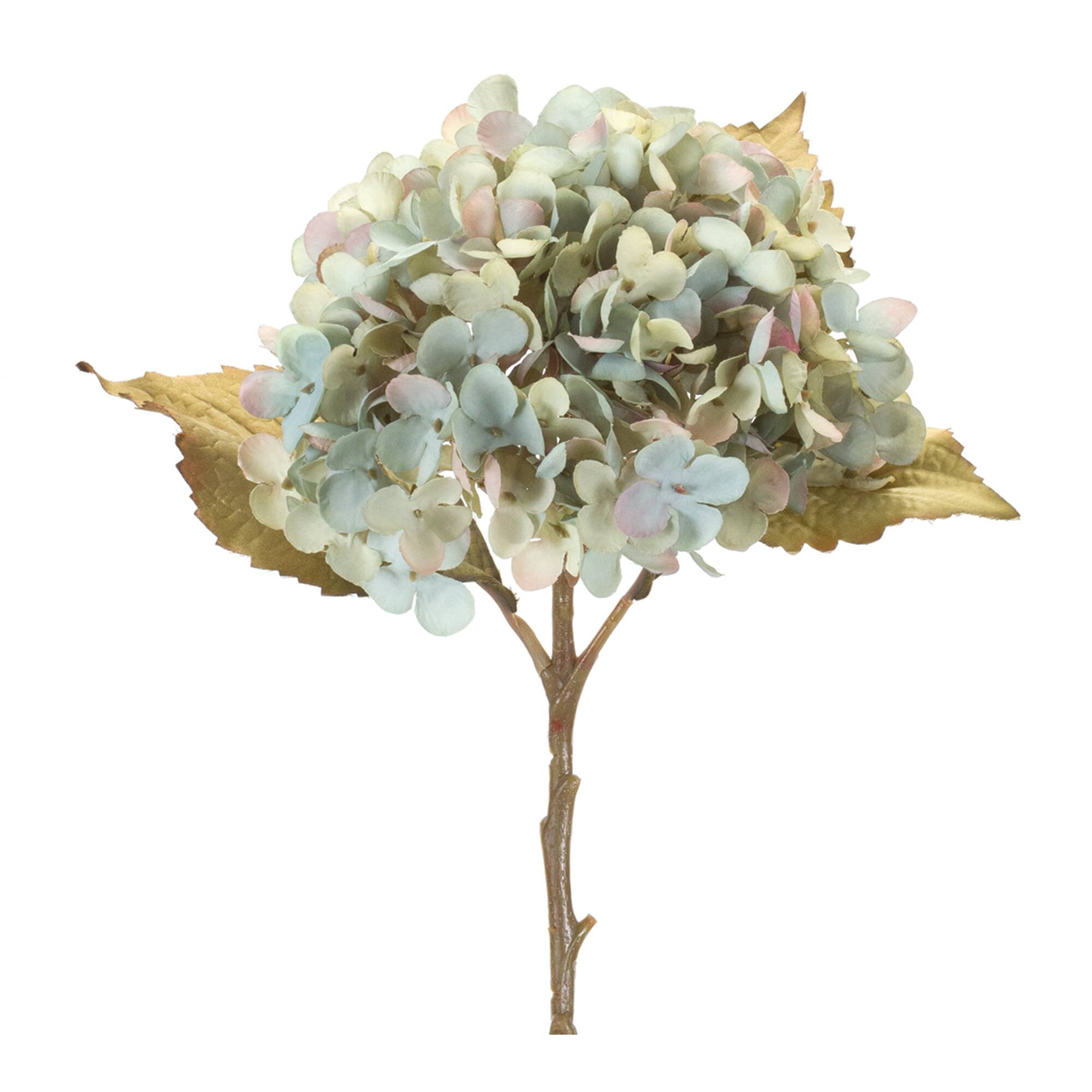 20.25&#x22; Green &#x26; Teal Hydrangea Stems, 6ct.