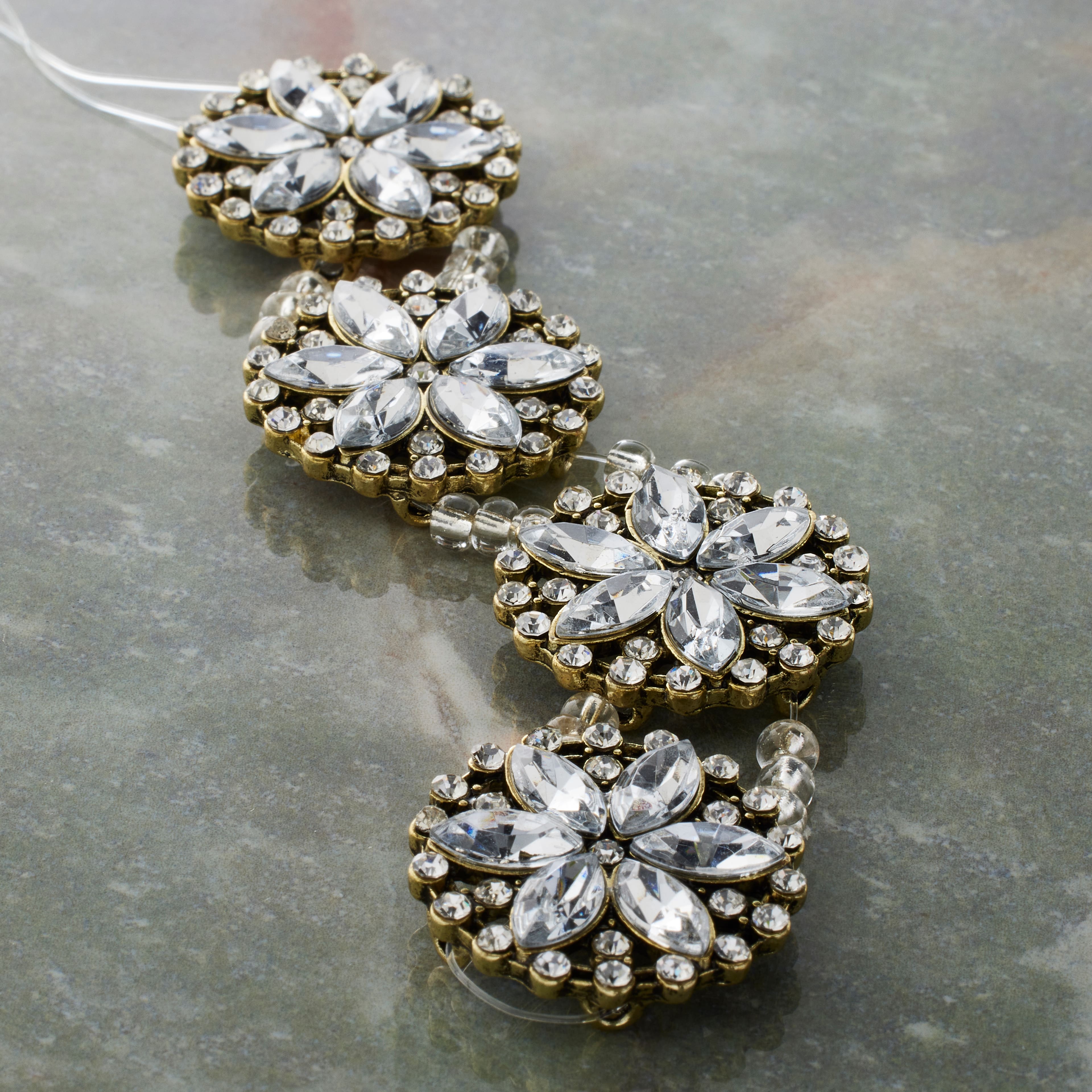 Metal Round Floral Sliders, 26mm by Bead Landing™