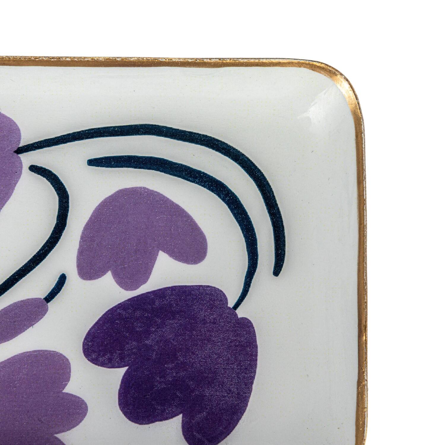 Hello Honey® Floral & Abstract Print Enameled Metal Tray, 2ct.