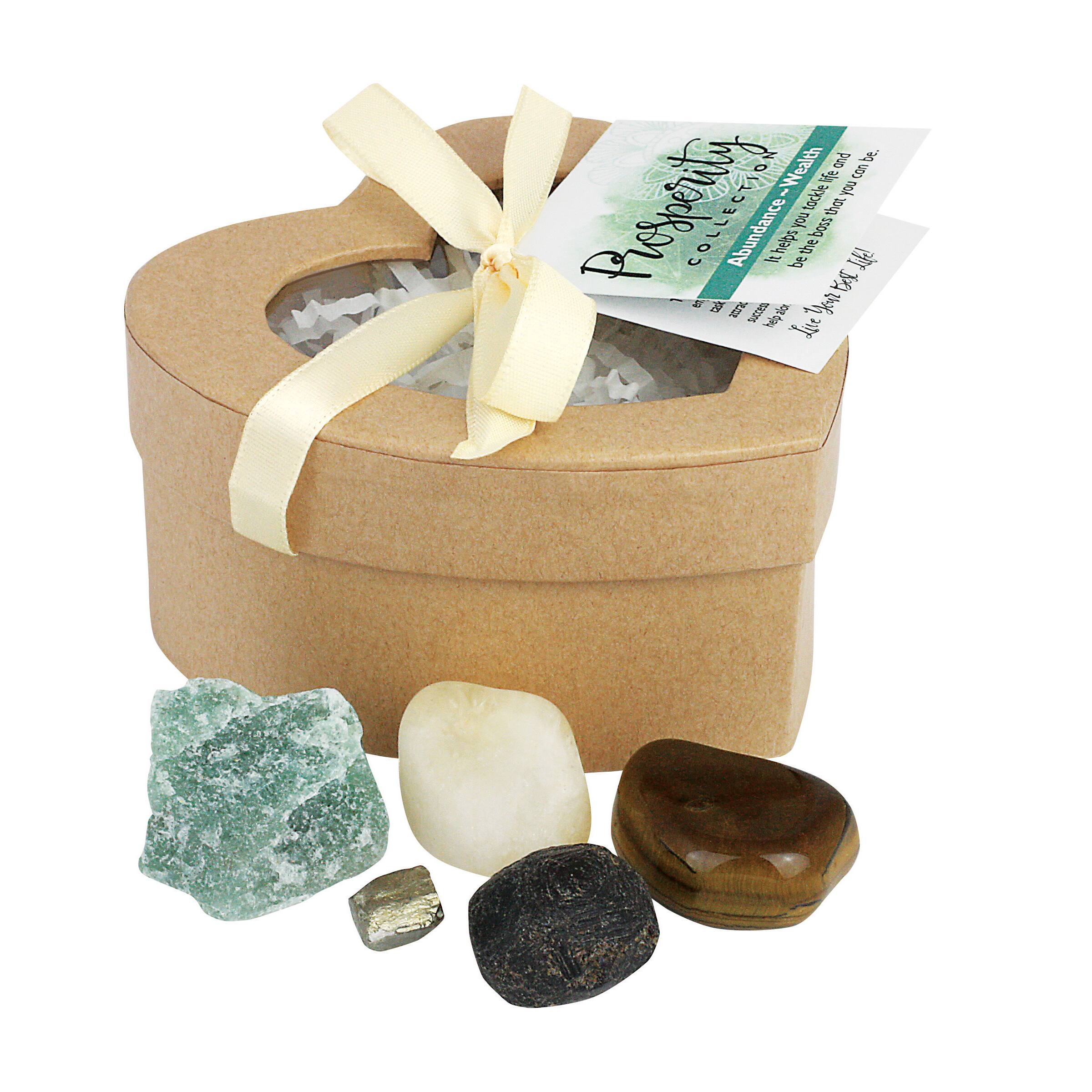 Prosperity Collection Of Stones In Heart Box