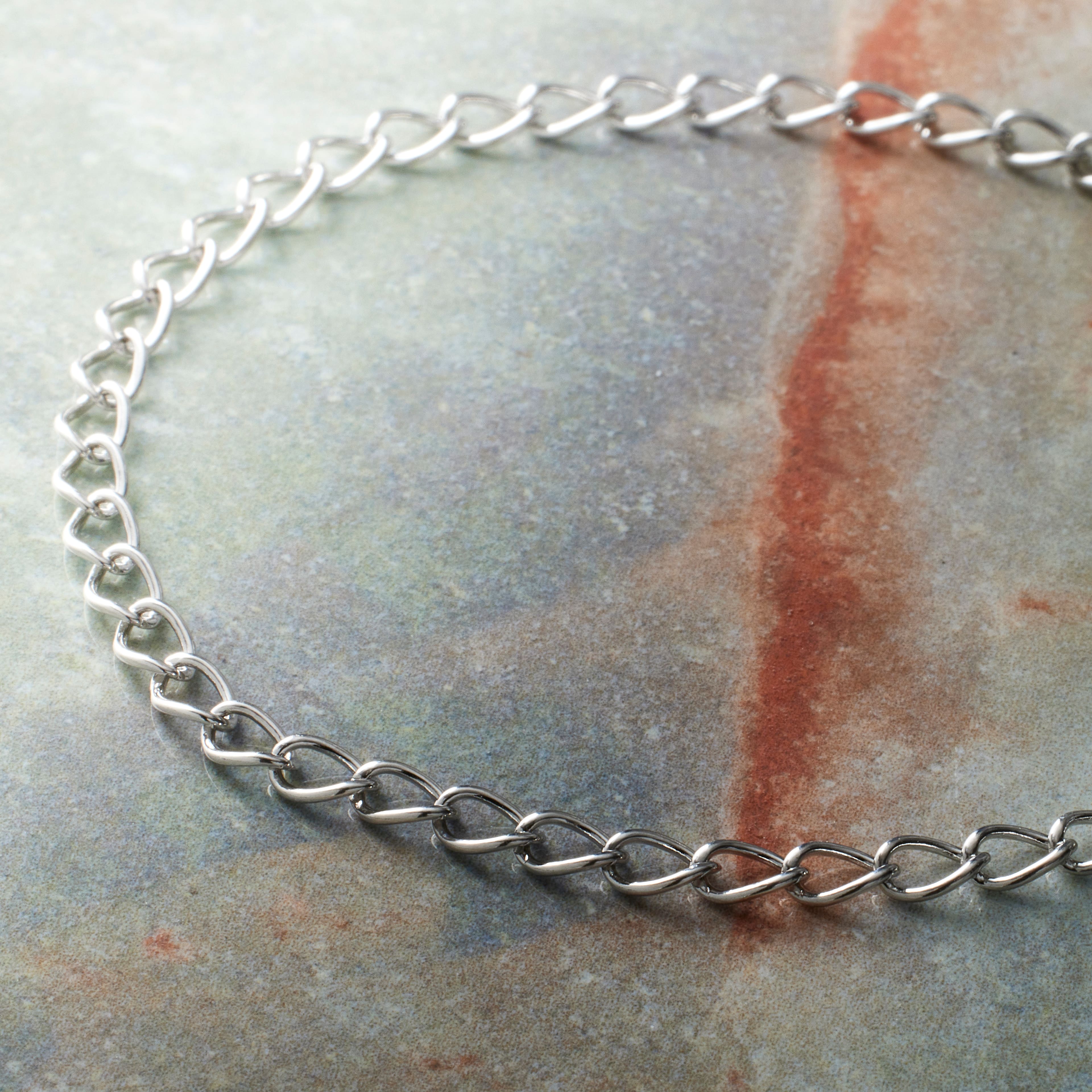 6 Pack: Sterling Silver Curb Bracelet by Bead Landing™