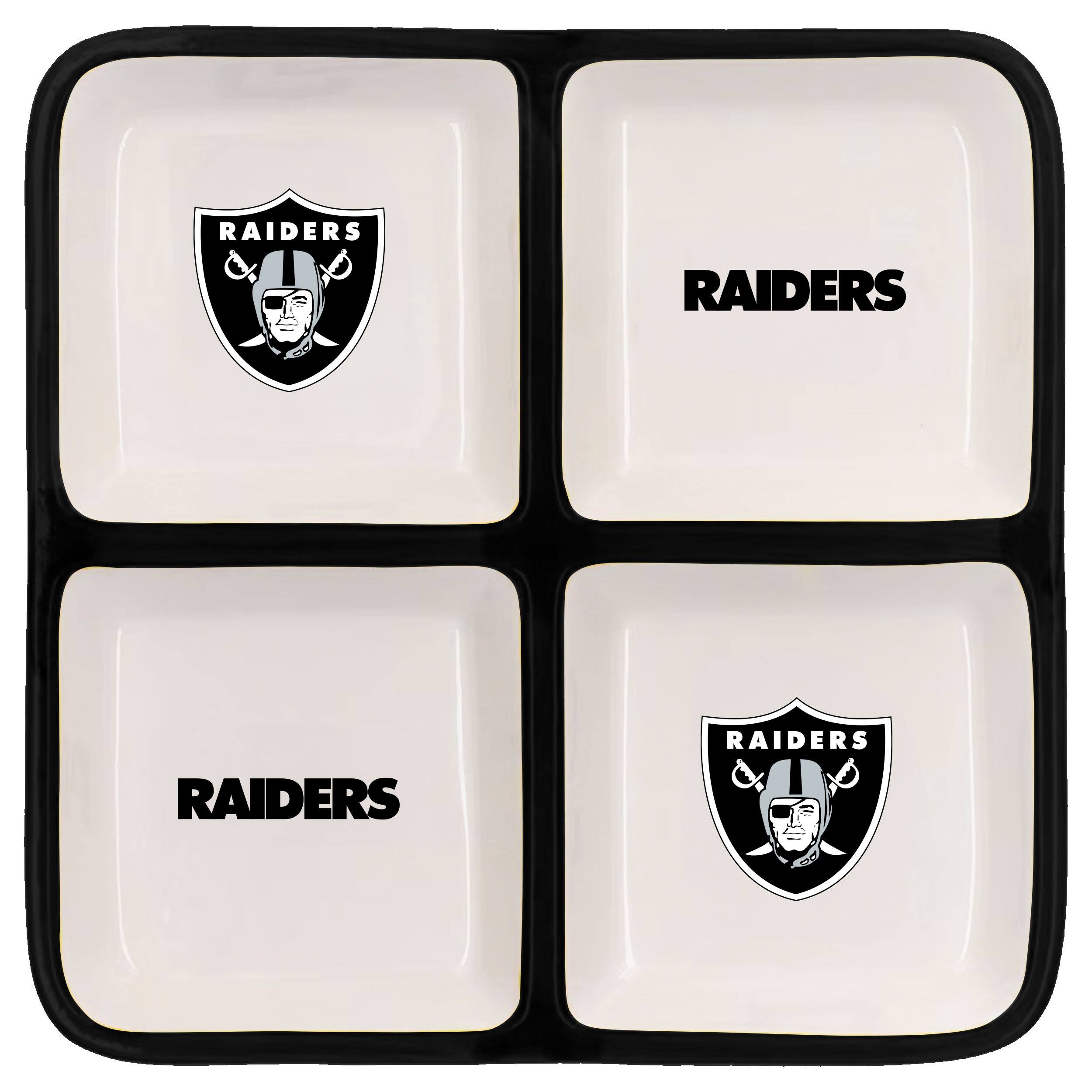 The Memory Company NFL 4 Section Square Ceramic Tray