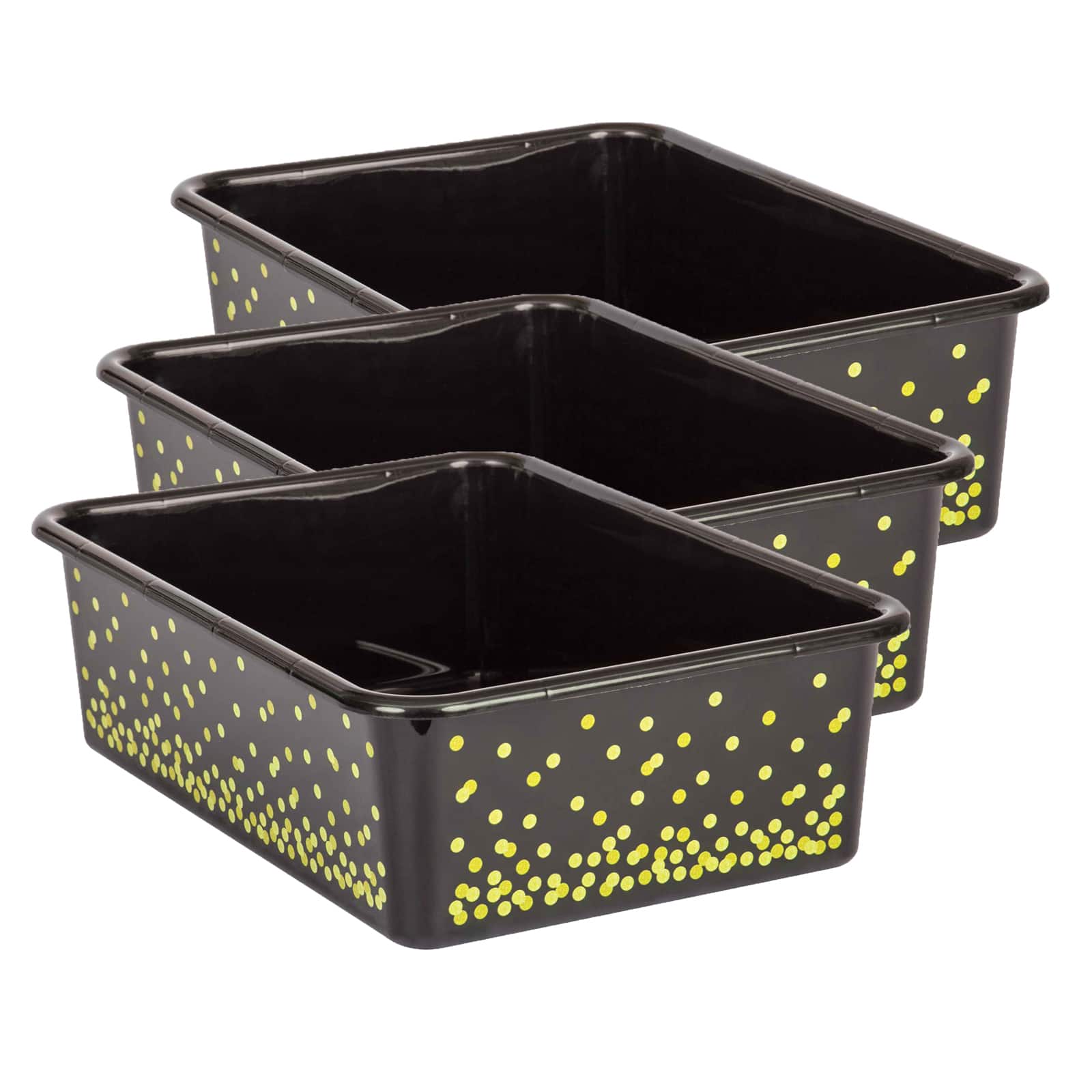 Teacher Created Resources® Large Confetti Plastic Storage Bin, 3ct.