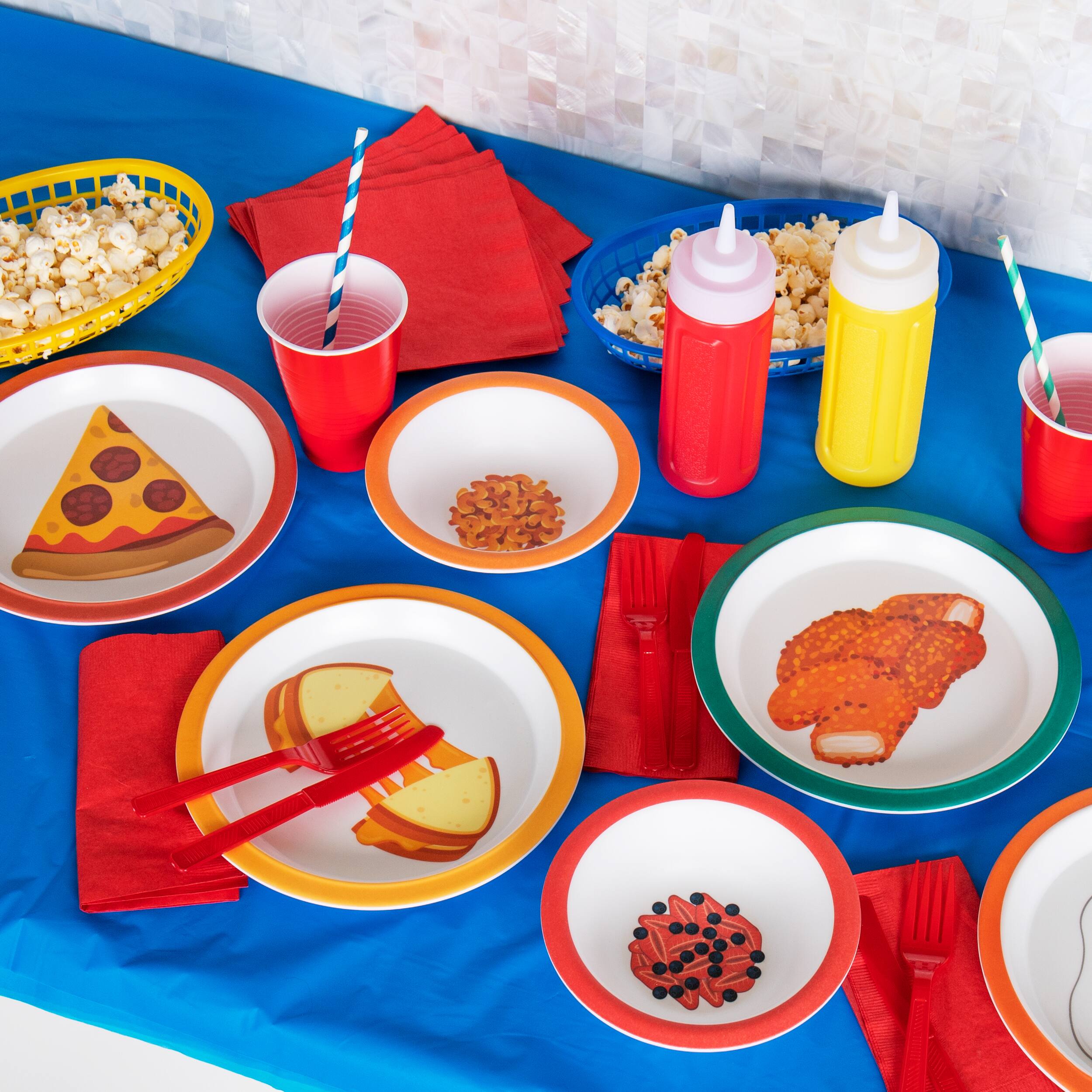 Mind Reader Bon Appetit Collection Kids Multicolor Melamine Plate &#x26; Bowl Set