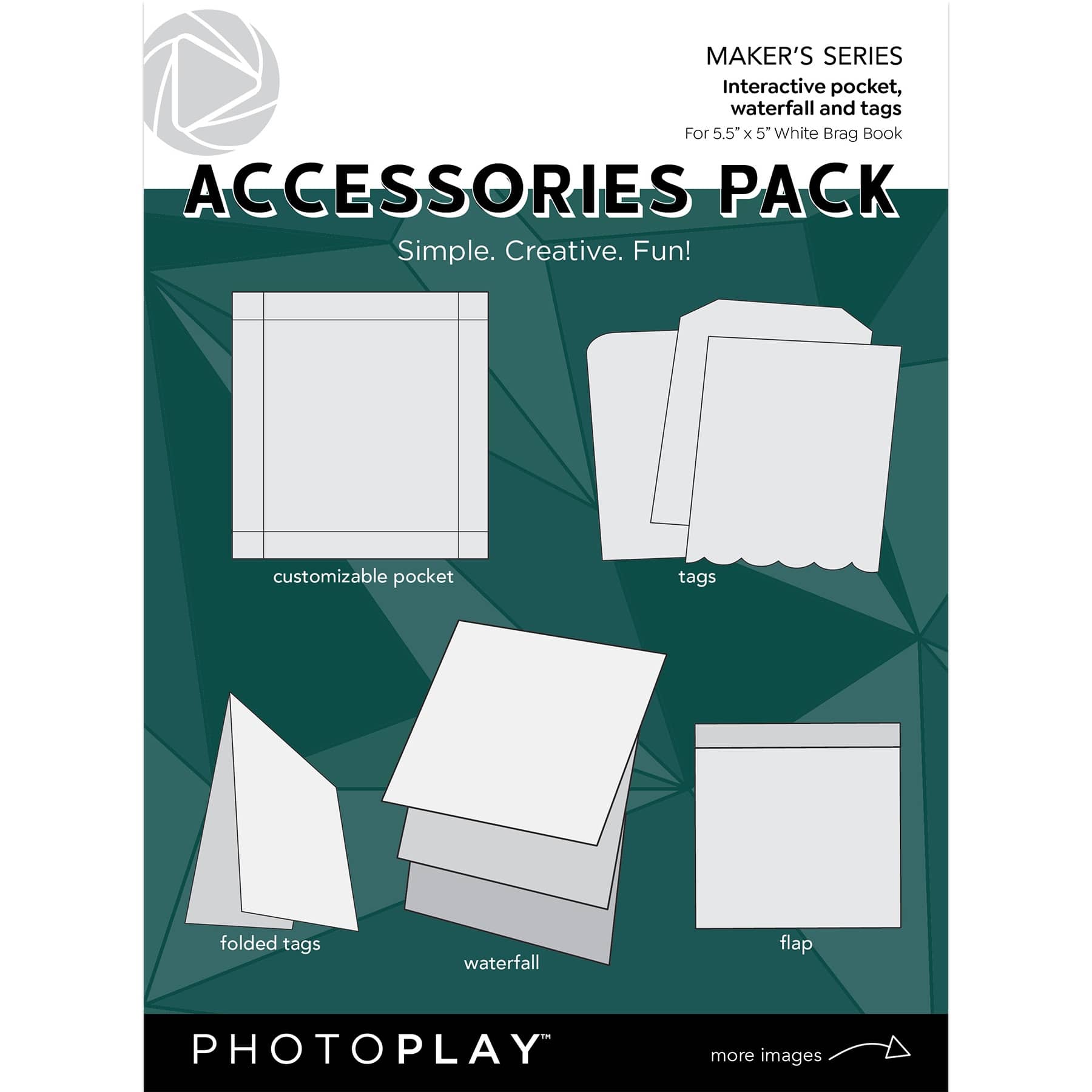 PhotoPlay White Brag Book Accessories Pack