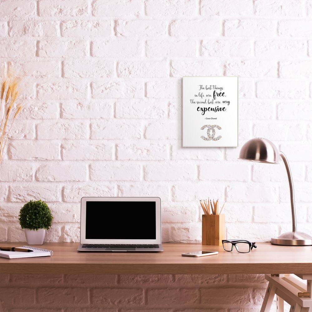 Stupell Industries Second Best Things In Life Quote Fashion Brand Glam Text Wood Wall Plaque