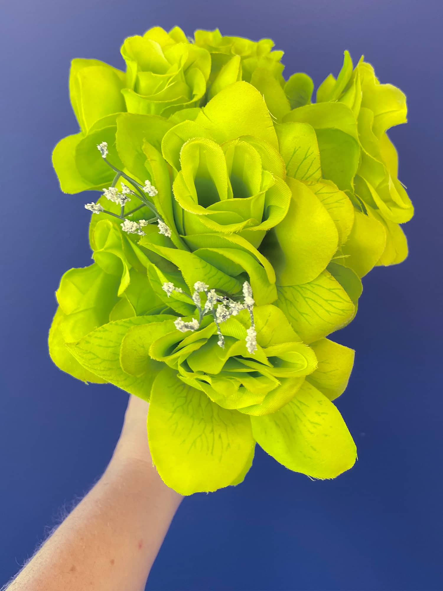 TF Publishing 15" Lime Green Open Rose Bush
