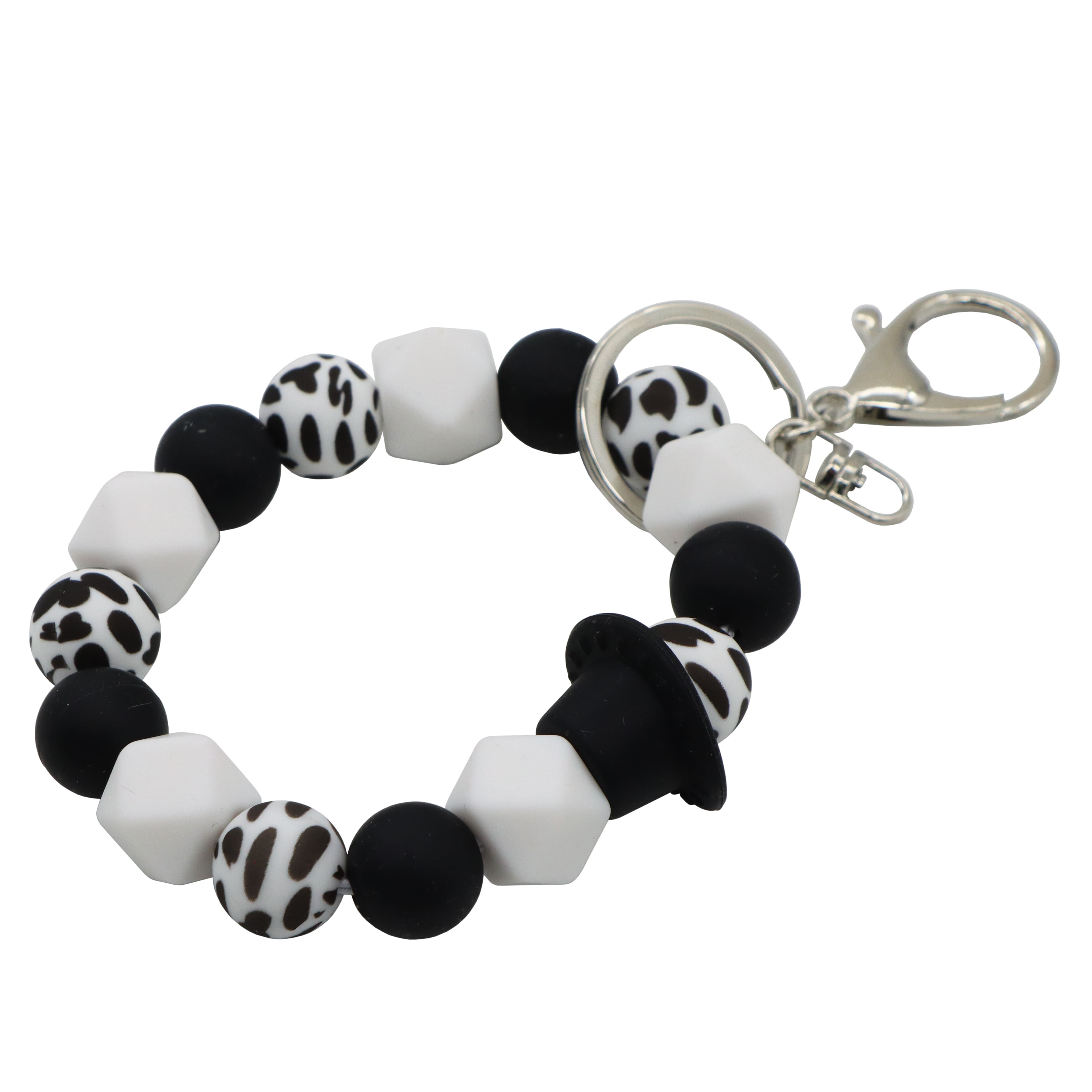 Assorted Silicone Bead Keychain, 1pc. by Fab Finds