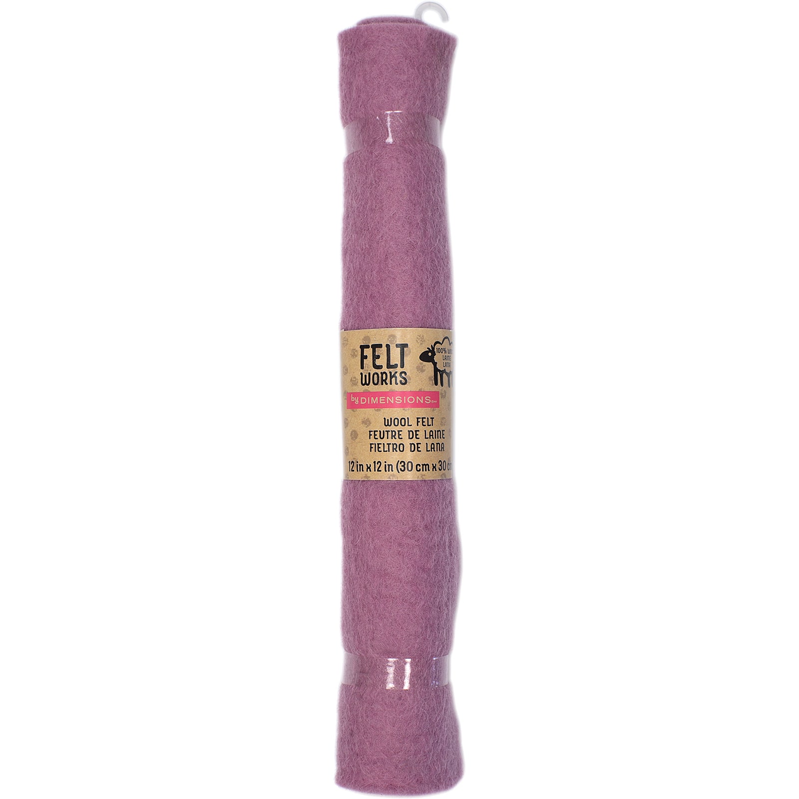100% Wool Felt 1mm Pink Melange