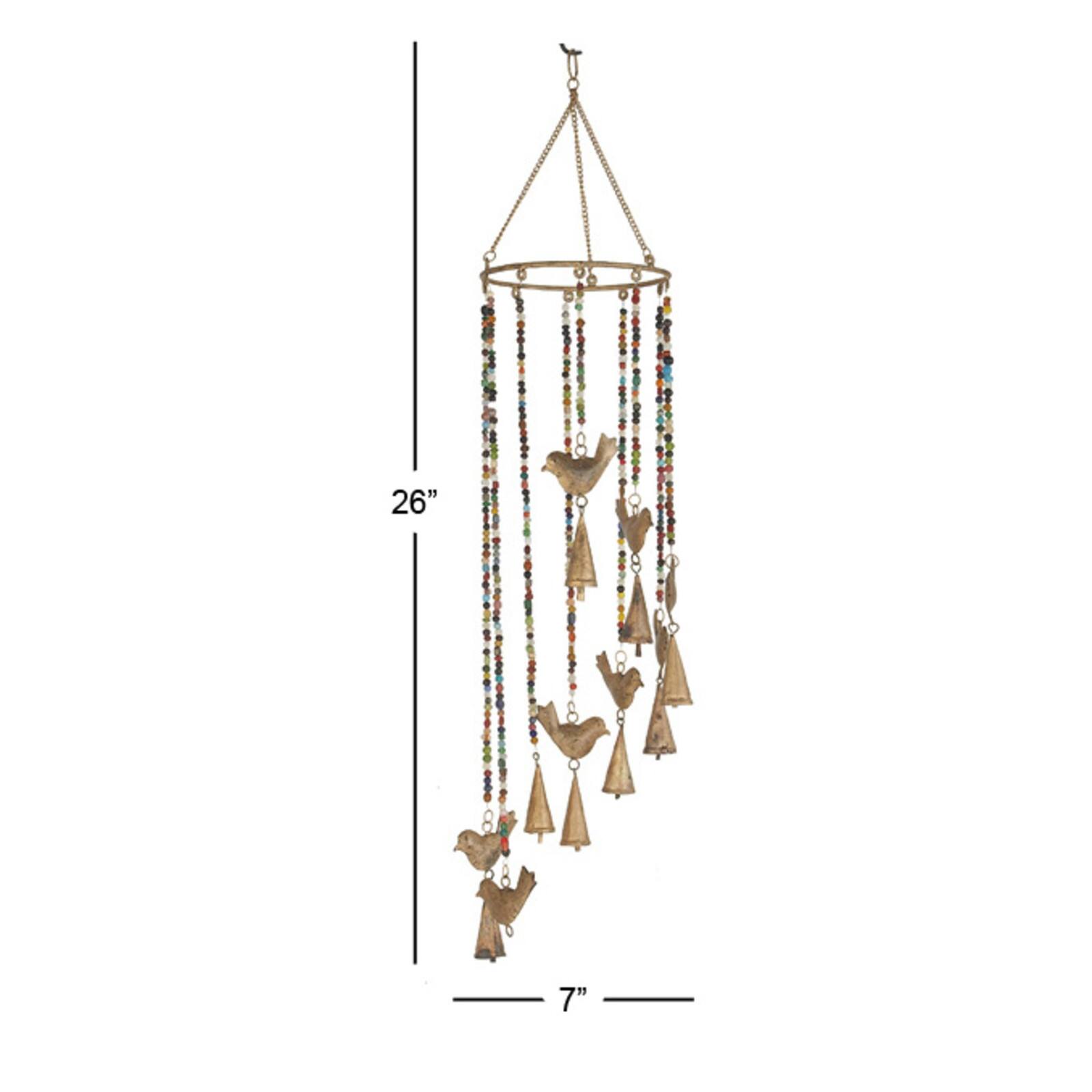 26&#x22; Gold Metal Eclectic Windchime