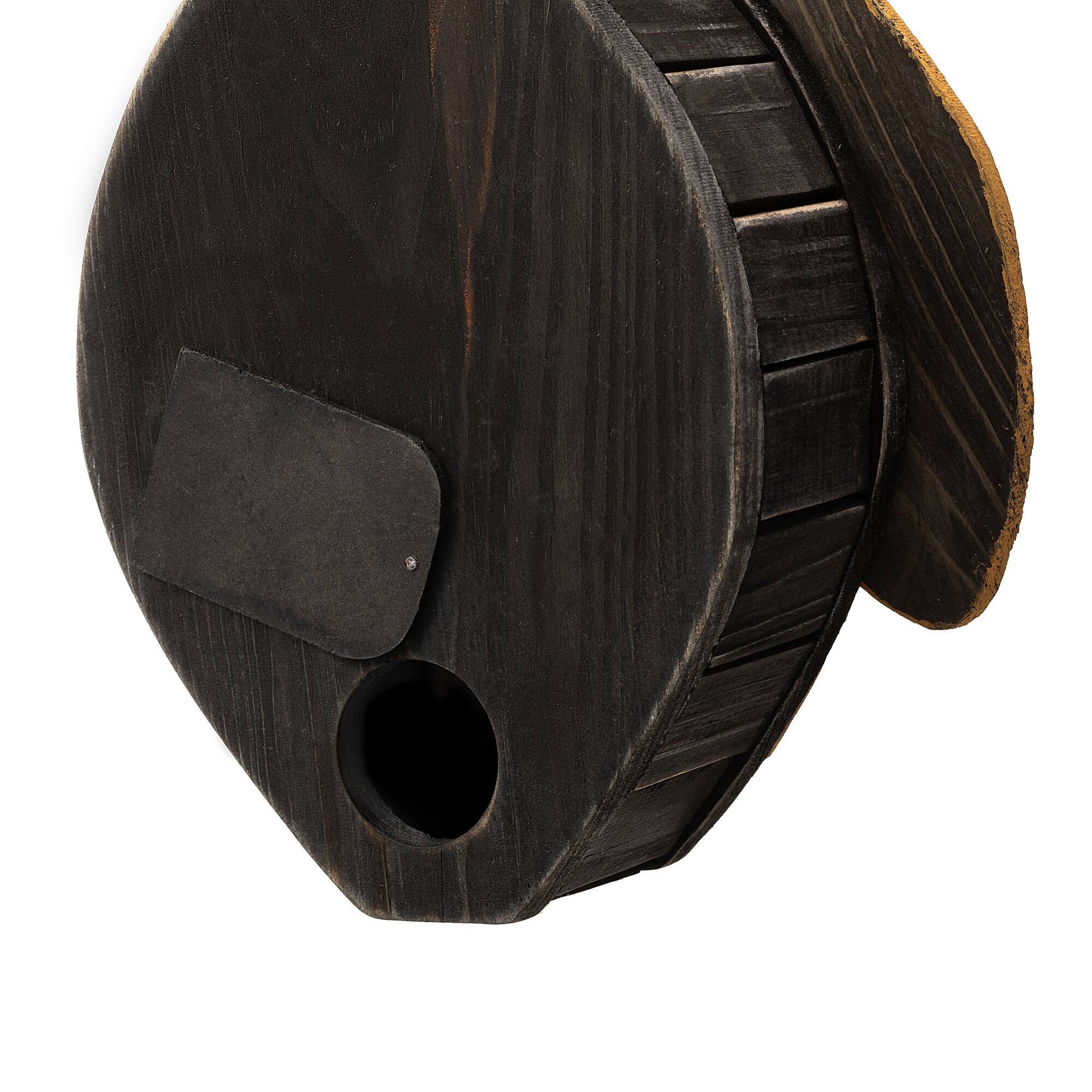 Glitzhome&#xAE; 11.75&#x22; Distressed Wood Bee-Shaped Birdhouse