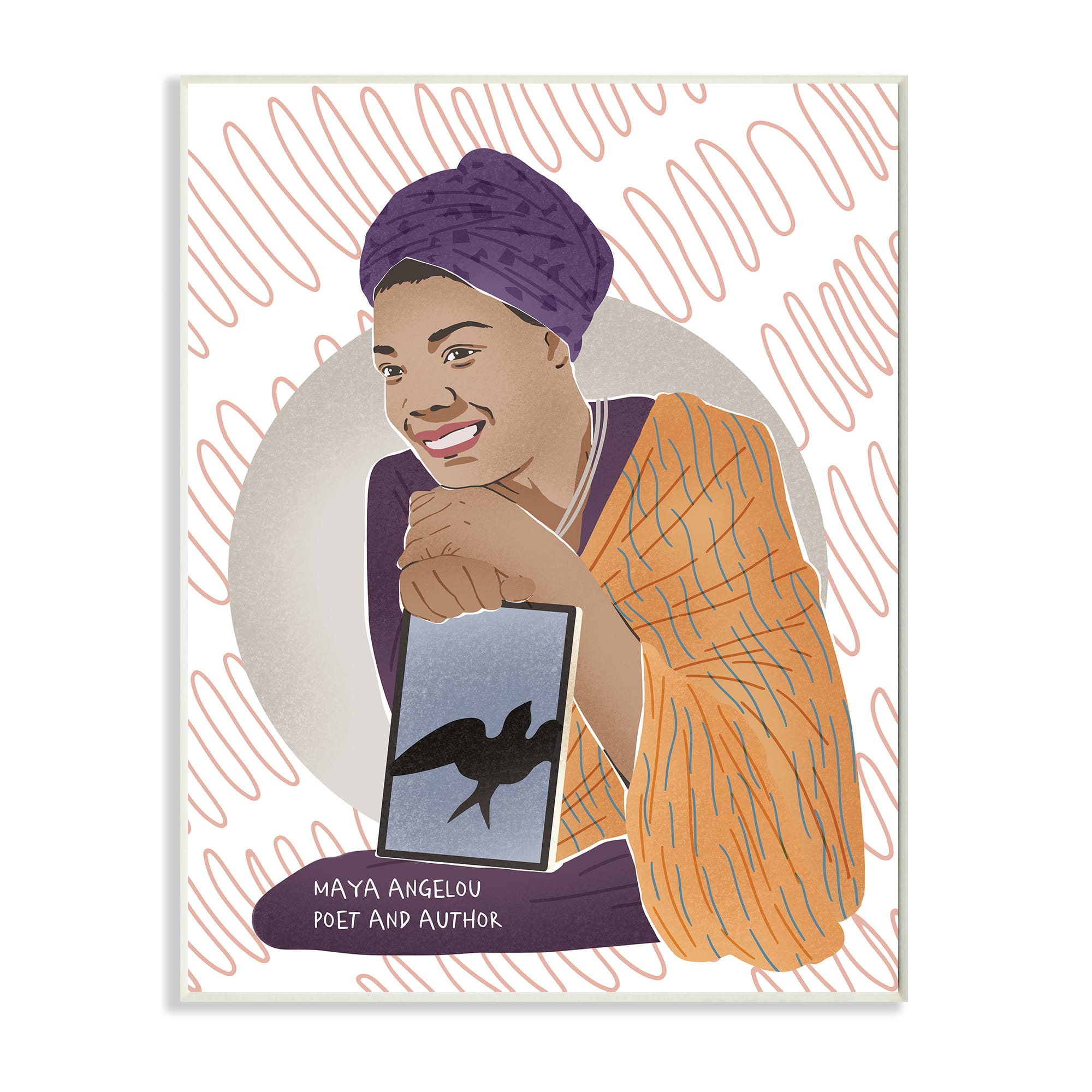 Stupell Industries Maya With Book Over Pattern Wall Plaque