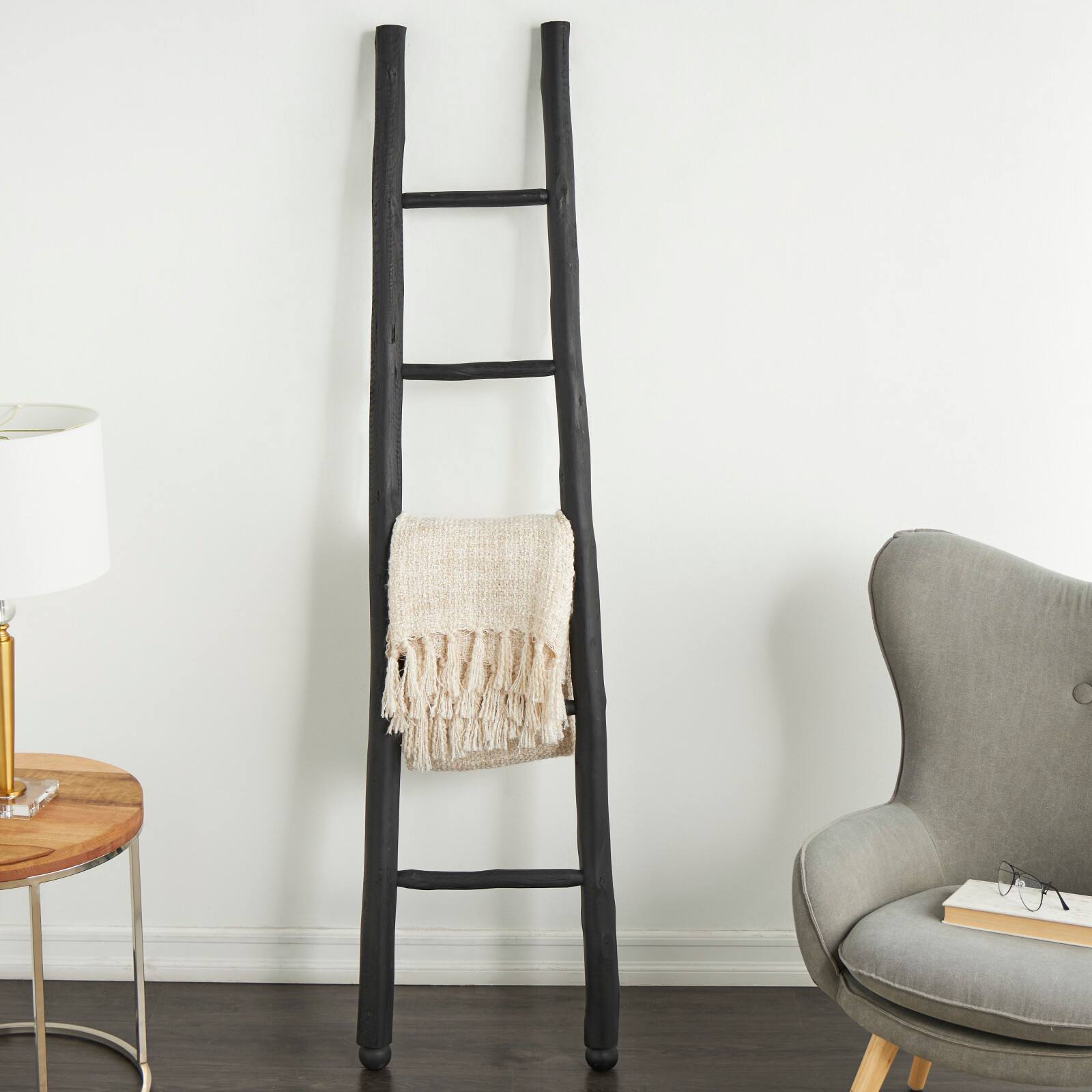 6ft. Handmade Slanted Wood Ladder