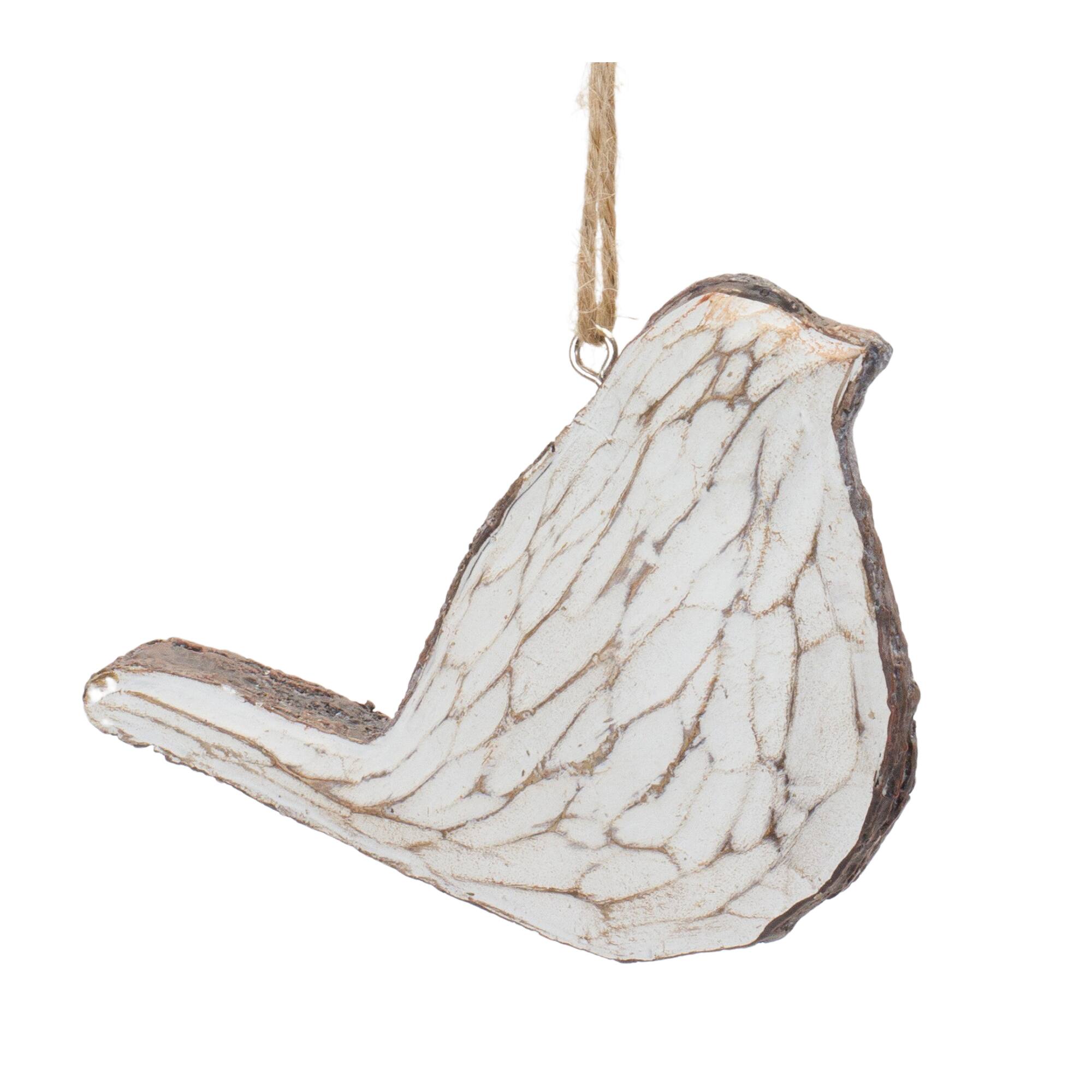 Carved Bird Ornament Set