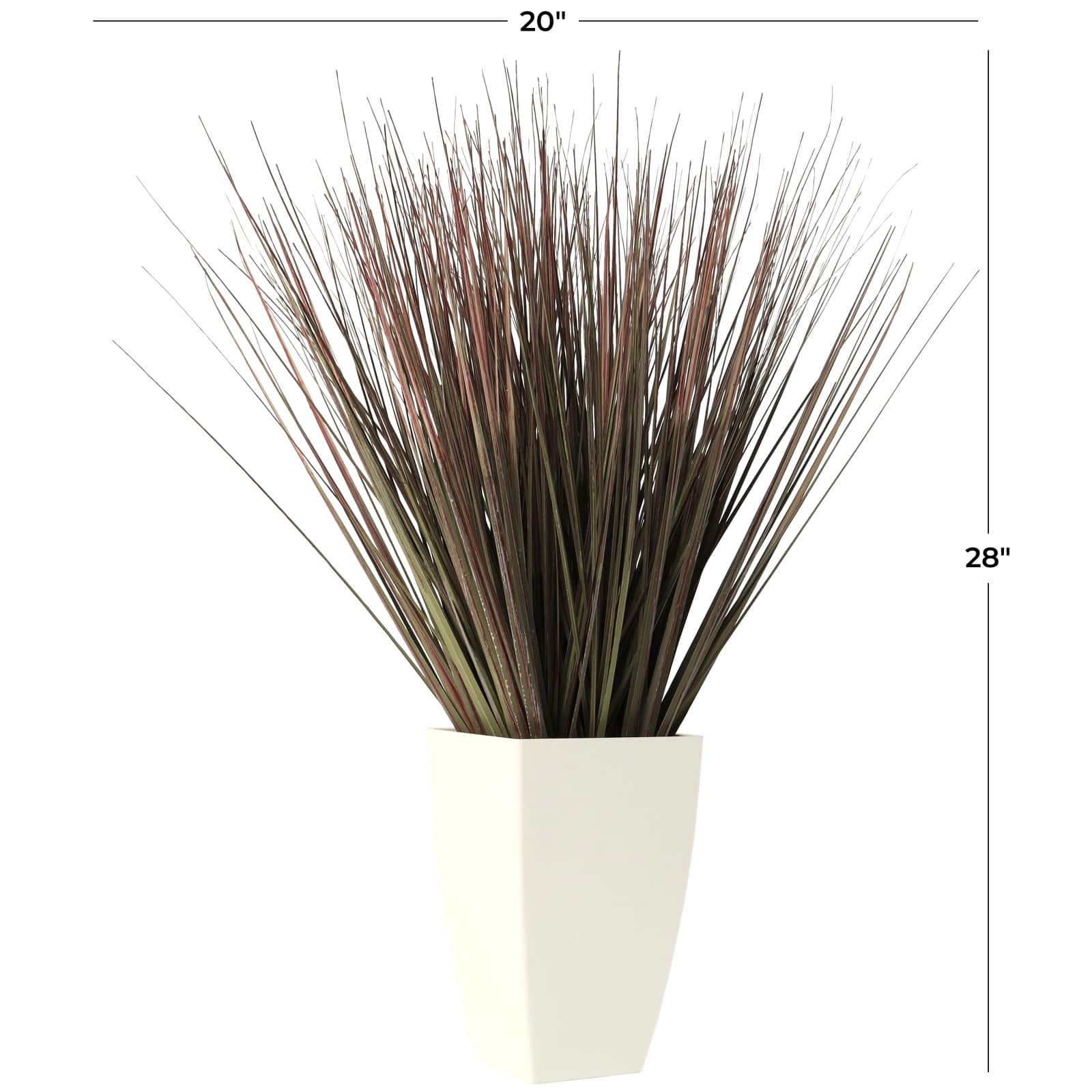 2ft. Onion Grass Artificial Plant with White Pot