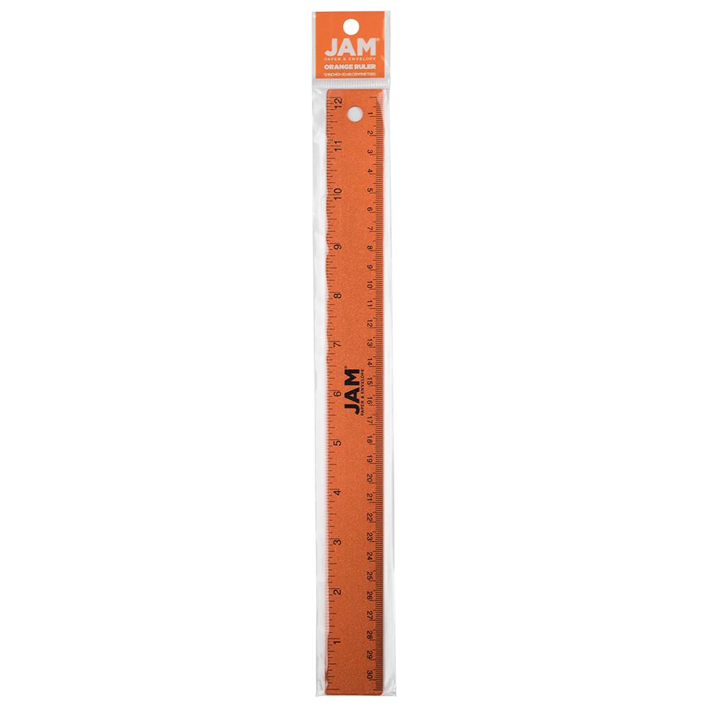 JAM Paper Metallic Stainless Steel Rulers, 12ct.