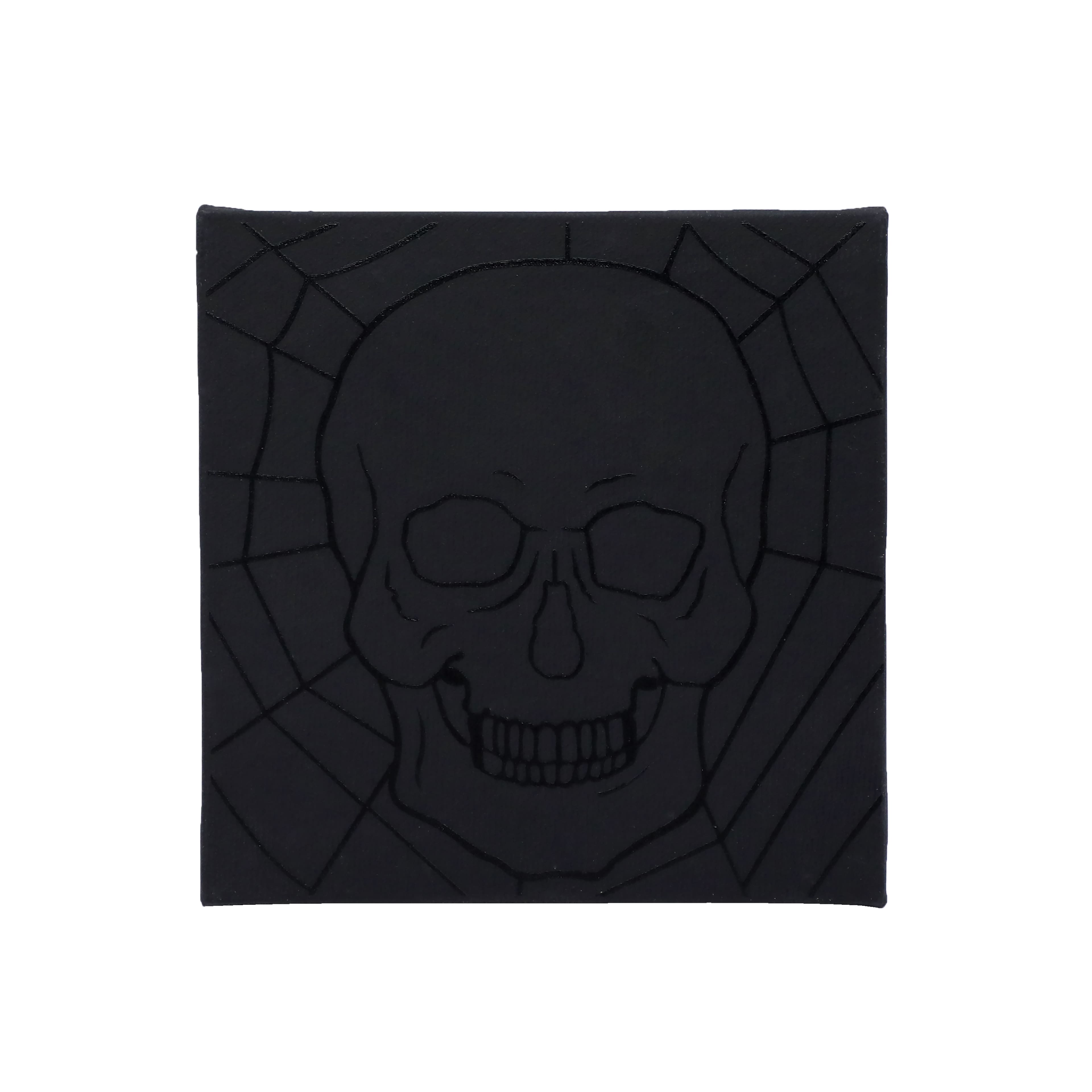 5&#x22; x 5&#x22; Skull in Web Canvas Painting Kit by Craft Smart&#xAE;