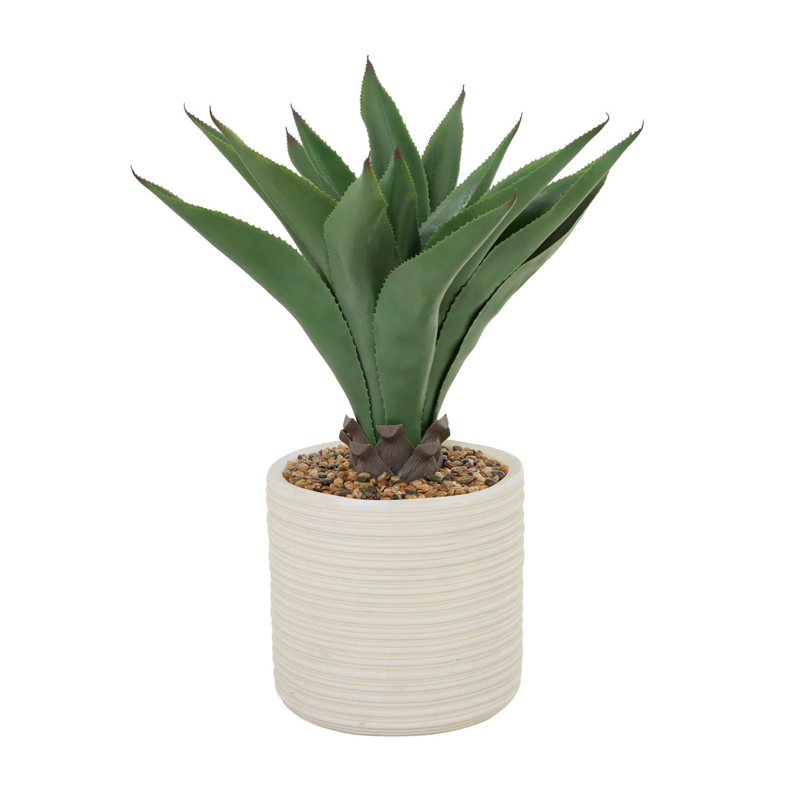 2.5ft. Potted White Plastic Contemporary Artificial Foliage