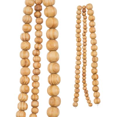 Natural Wooden Round Beads by Bead Landing™ image
